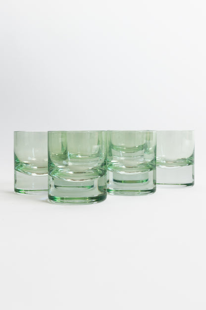 Estelle Colored Rocks Glass - Set of 6 {Mint Green}