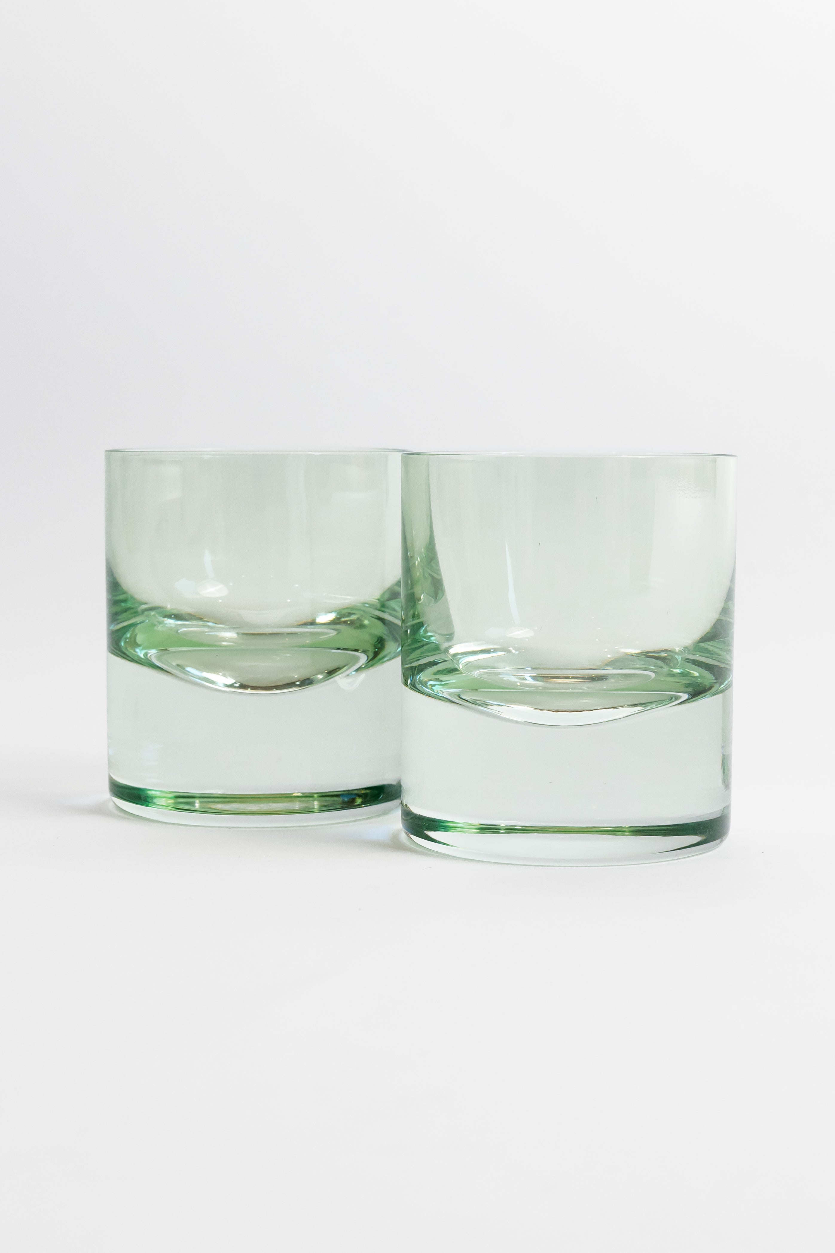 Estelle Colored Rocks Glass - Set of 2 {Mint Green}