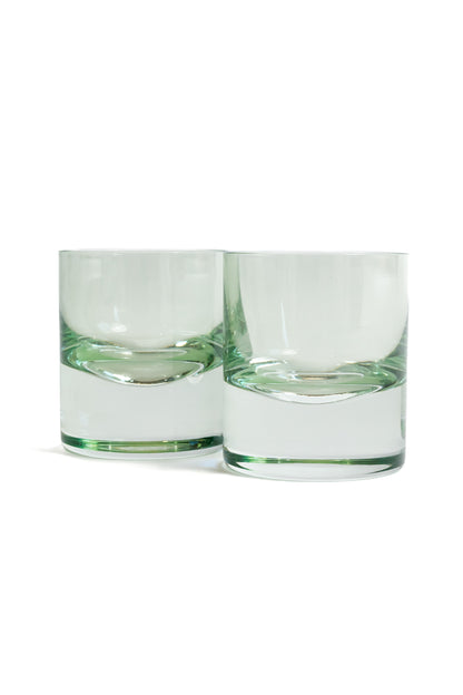 Estelle Colored Rocks Glass - Set of 2 {Mint Green}