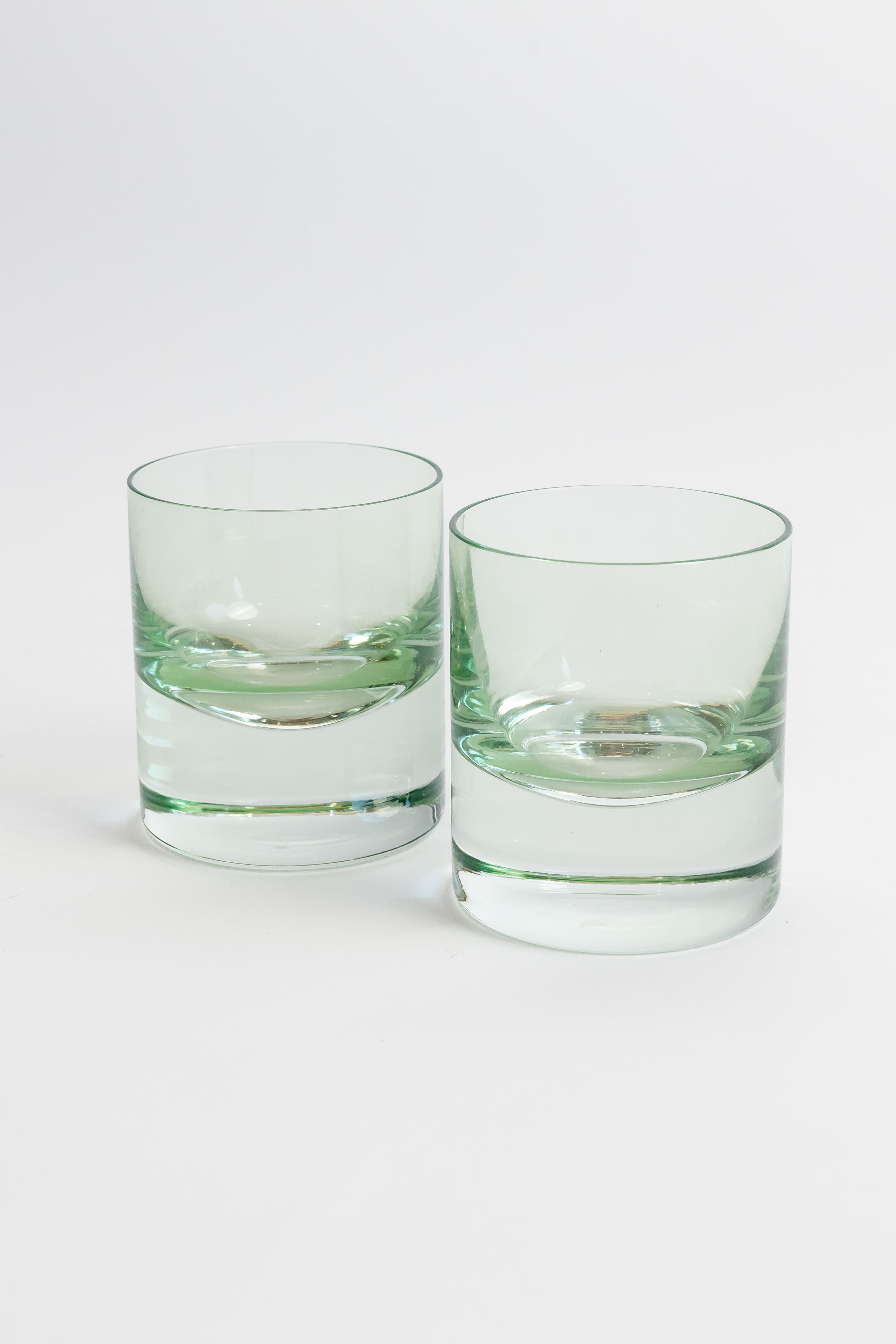 Estelle Colored Rocks Glass - Set of 2 {Mint Green}