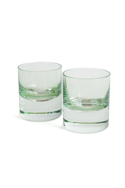 Estelle Colored Rocks Glass - Set of 2 {Mint Green}