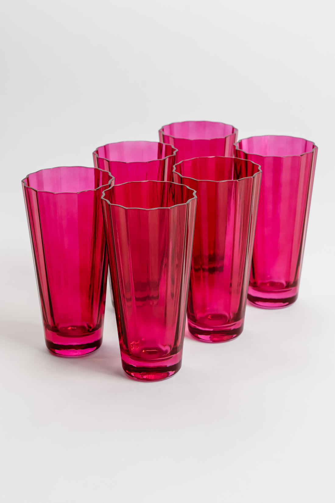 Estelle Colored Sunday High Balls - Set of 6 {Fuchsia}