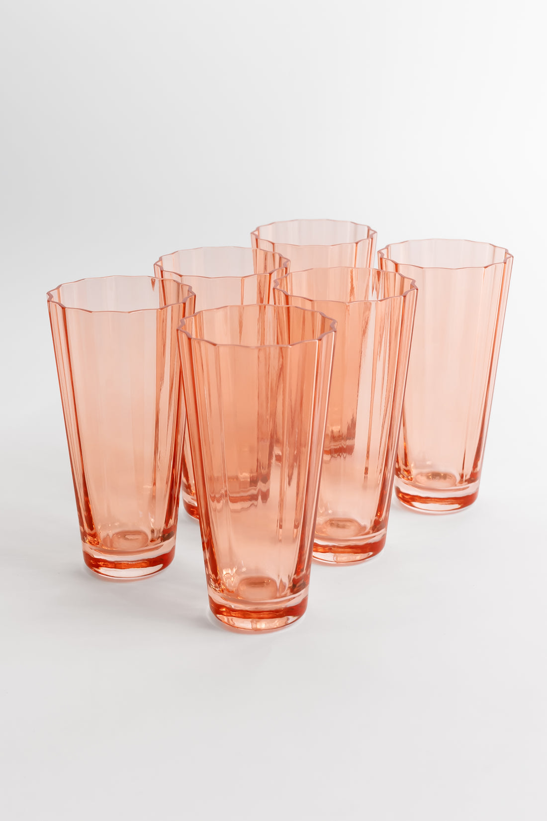 Estelle Colored Sunday High Balls - Set of 6- Peach Fuzz {Our Coral Peach Pink}