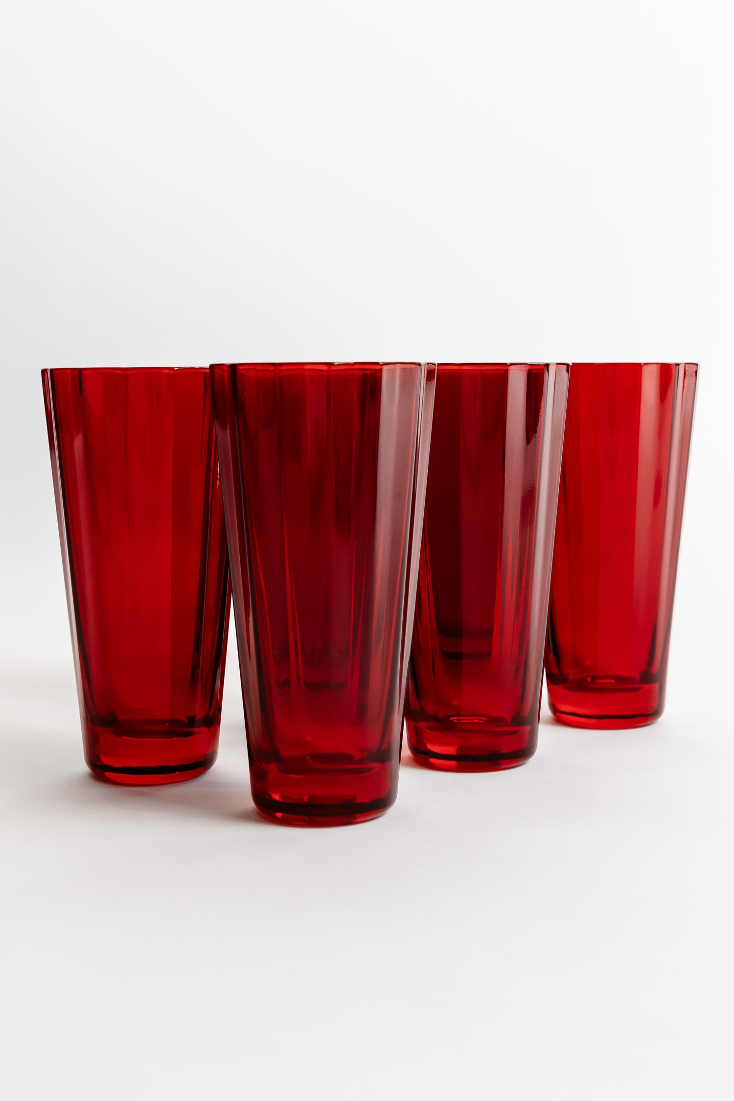 Estelle Colored Sunday High Balls - Set of 6 {Red}