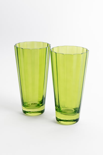 Estelle Colored Sunday High Balls - Set of 2 {Forest Green}