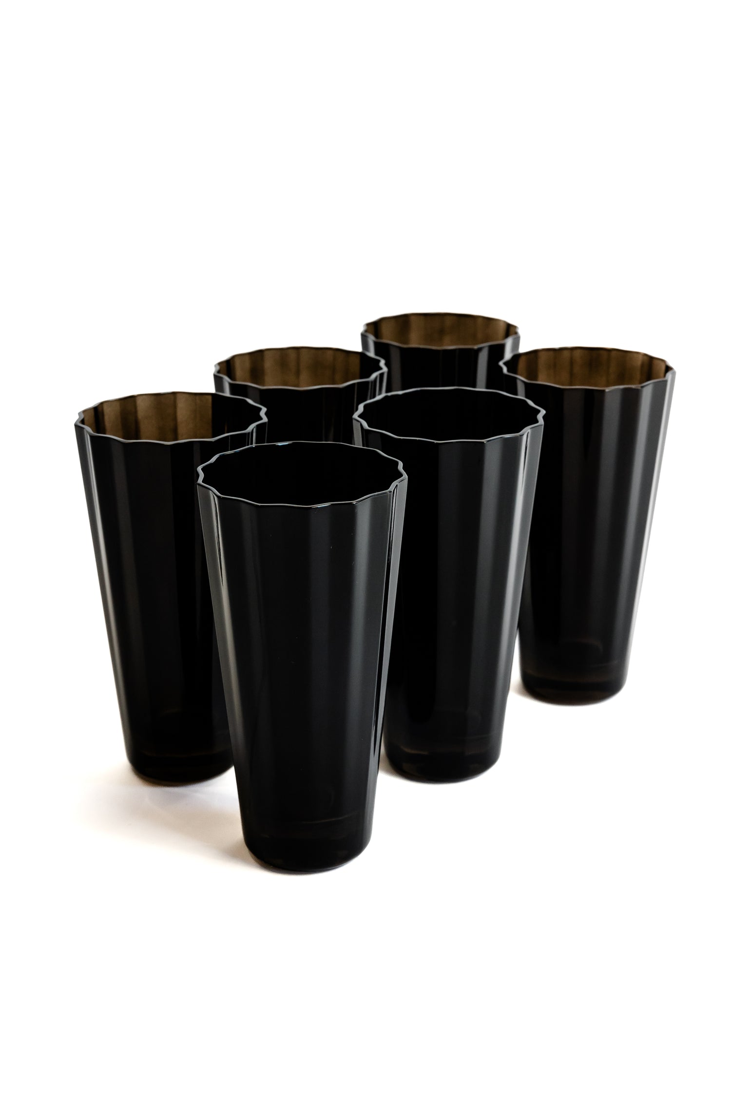 Estelle Colored Sunday High Balls - Set of 6 {Black}