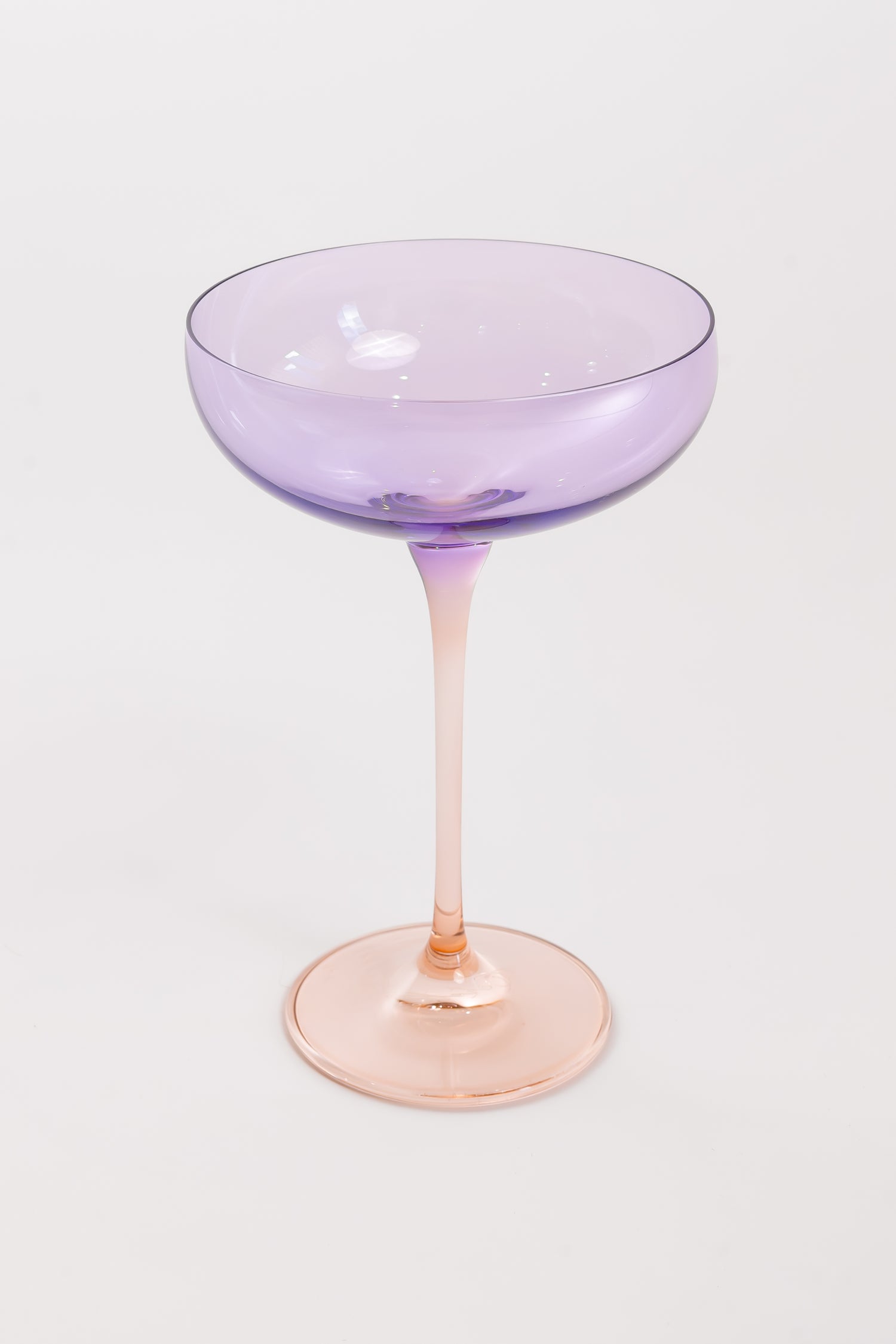 Estelle Colored Champagne Coupe - Set of 2 {Colorblock: Lavender+ Blush Pink}