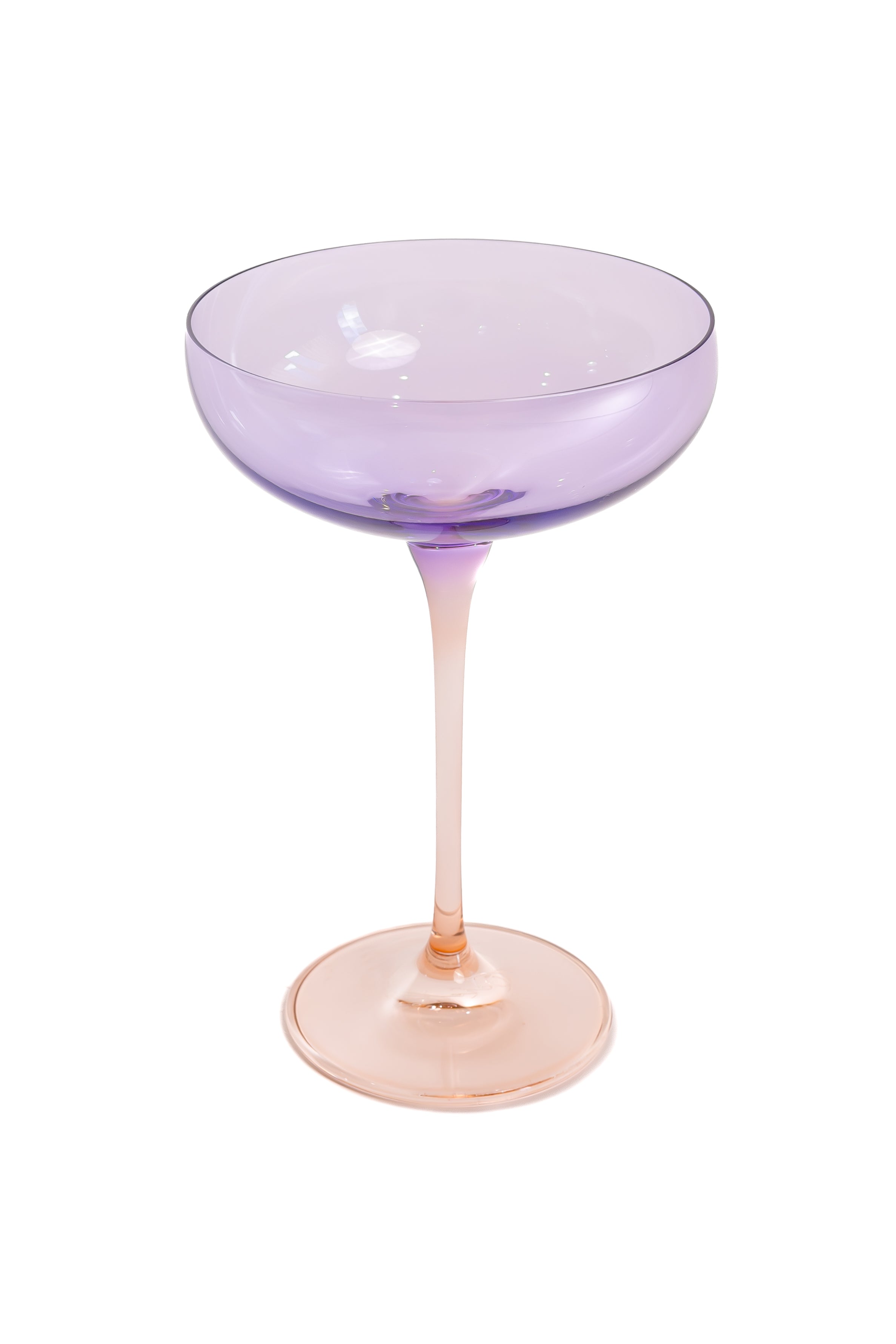 Estelle Colored Champagne Coupe - Set of 2 {Colorblock: Lavender+ Blush Pink}