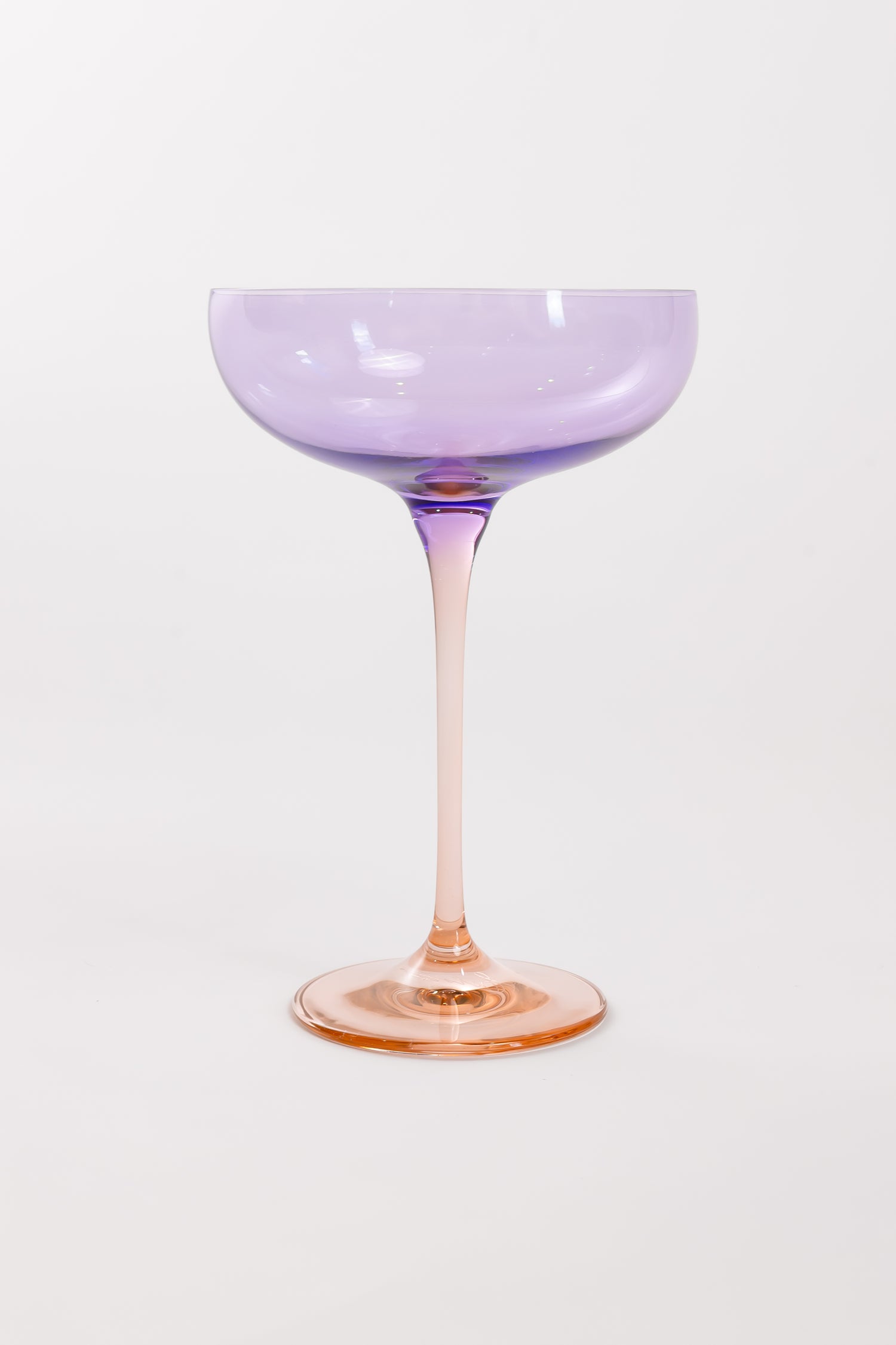 Estelle Colored Champagne Coupe - Set of 2 {Colorblock: Lavender+ Blush Pink}