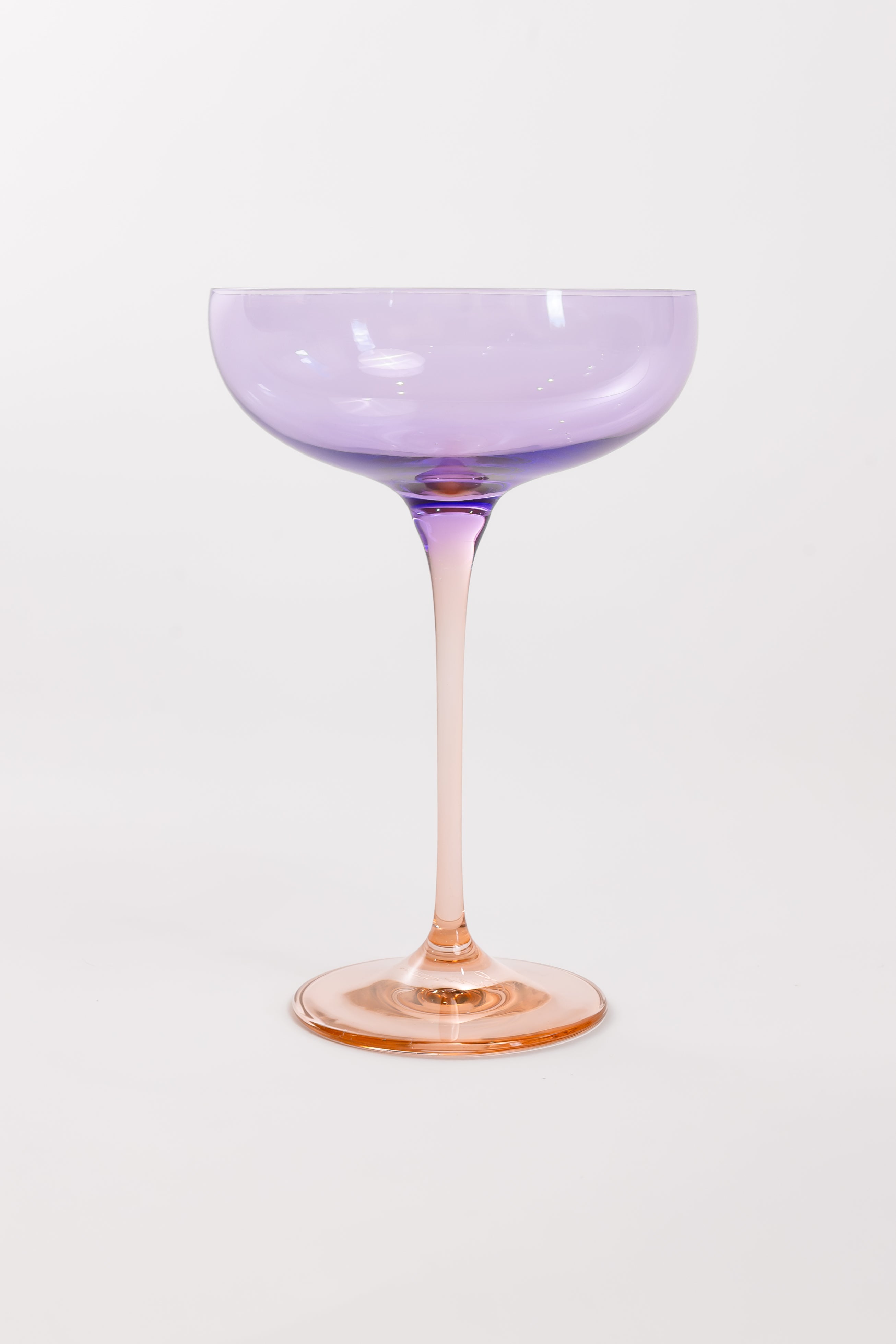 Estelle Colored Champagne Coupe - Set of 2 {Colorblock: Lavender+ Blush Pink}