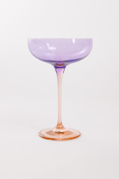 Estelle Colored Champagne Coupe - Set of 2 {Colorblock: Lavender+ Blush Pink}