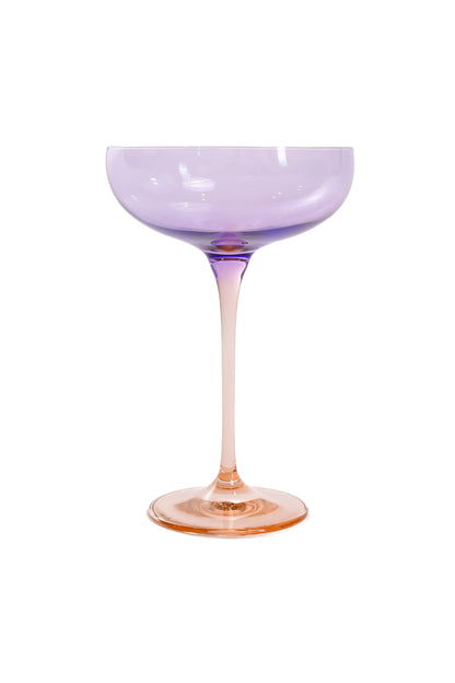 Estelle Colored Champagne Coupe - Set of 2 {Colorblock: Lavender+ Blush Pink}