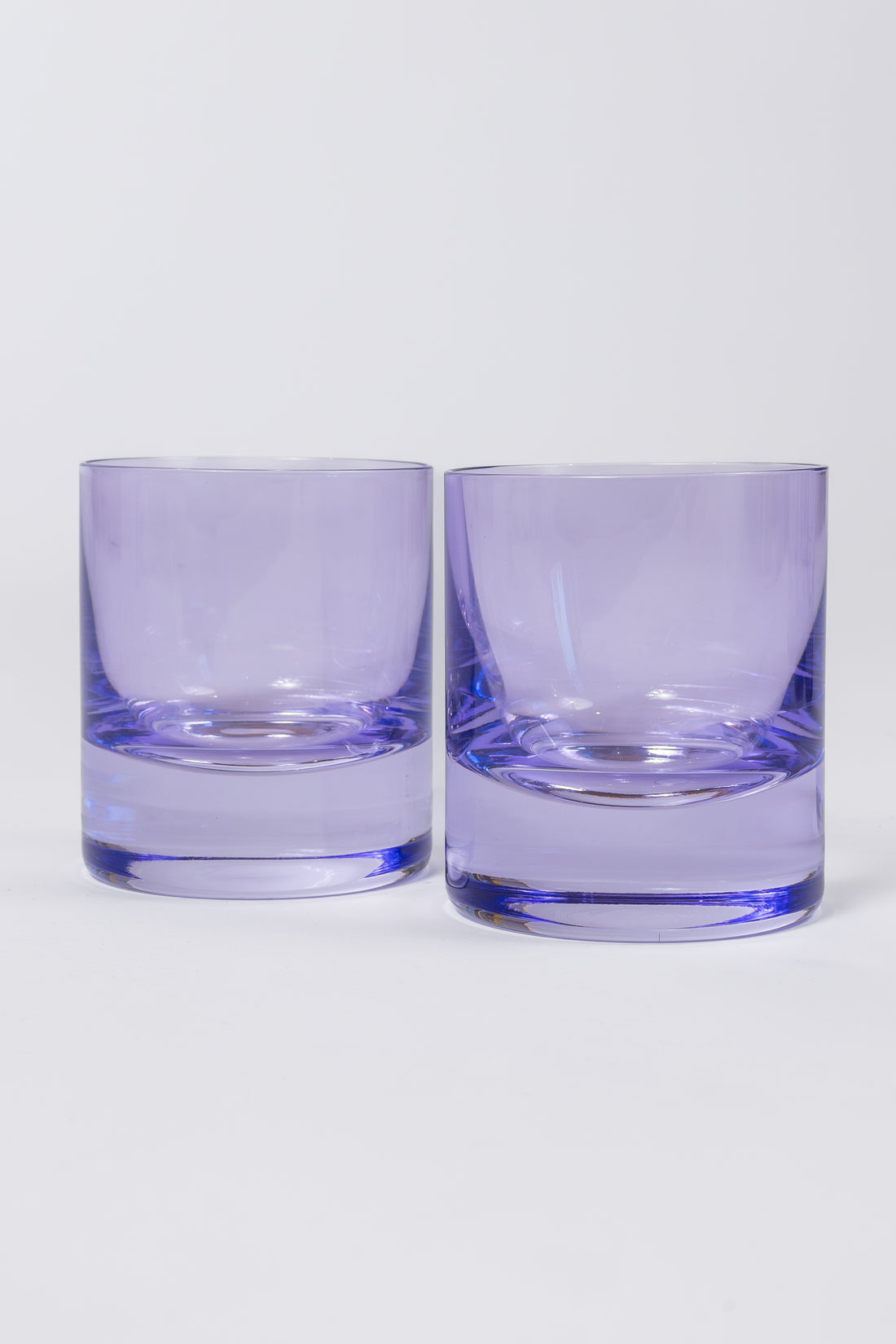 Estelle Colored Rocks Glass - Set of 2 {Lavender}