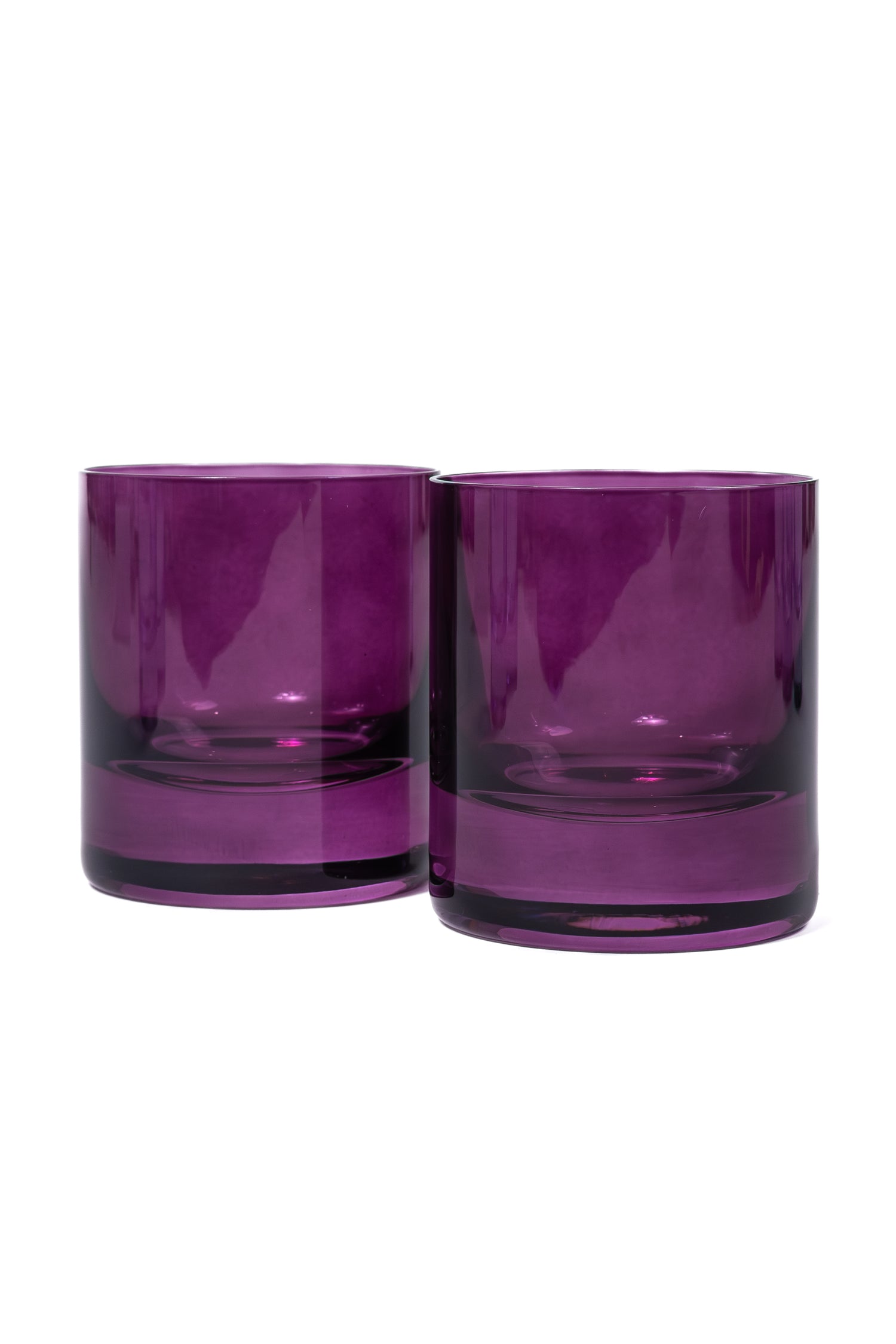 Estelle Colored Rocks Glass - Set of 2 {Amethyst}