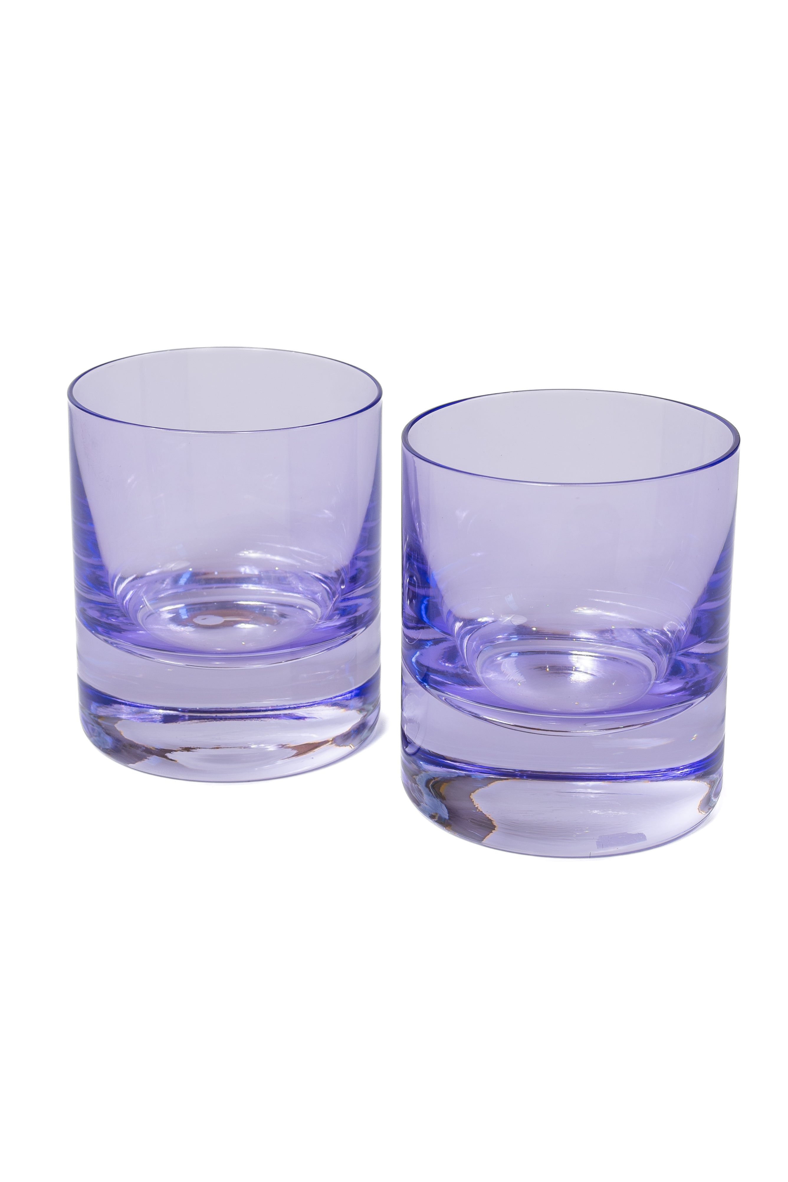 Estelle Colored Rocks Glass - Set of 2 {Lavender}