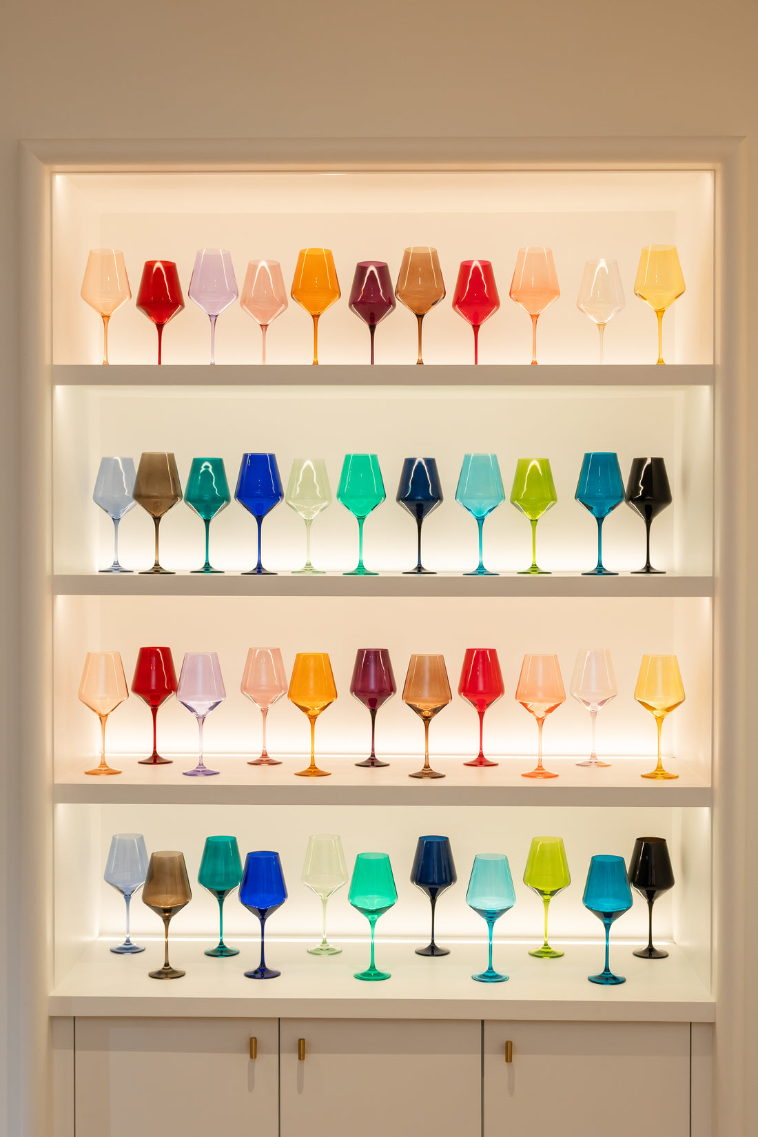 Estelle Colored Wine Stemware - Set of 6 {Custom Set}