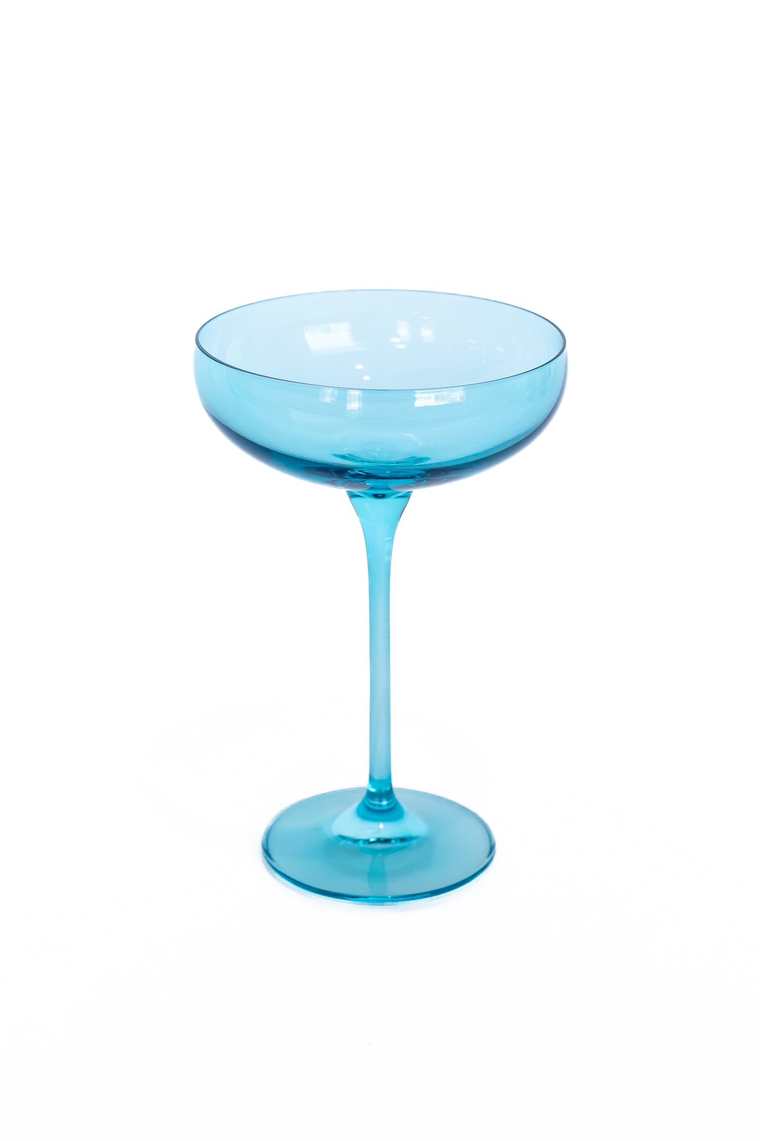 Estelle Colored Champagne Coupe Stemware - Set of 6 {Ocean Blue}