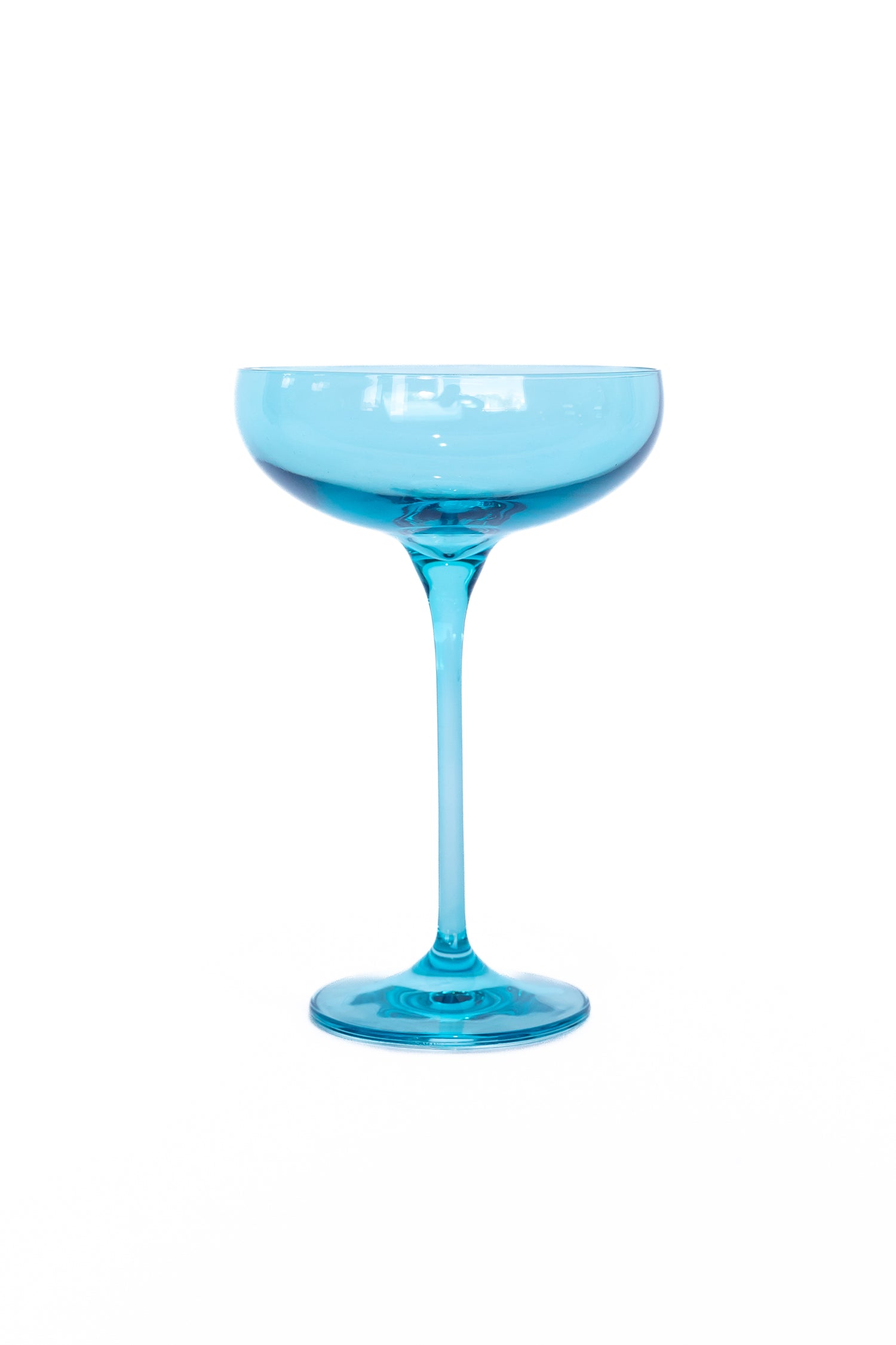 Estelle Colored Champagne Coupe Stemware - Set of 6 {Ocean Blue}