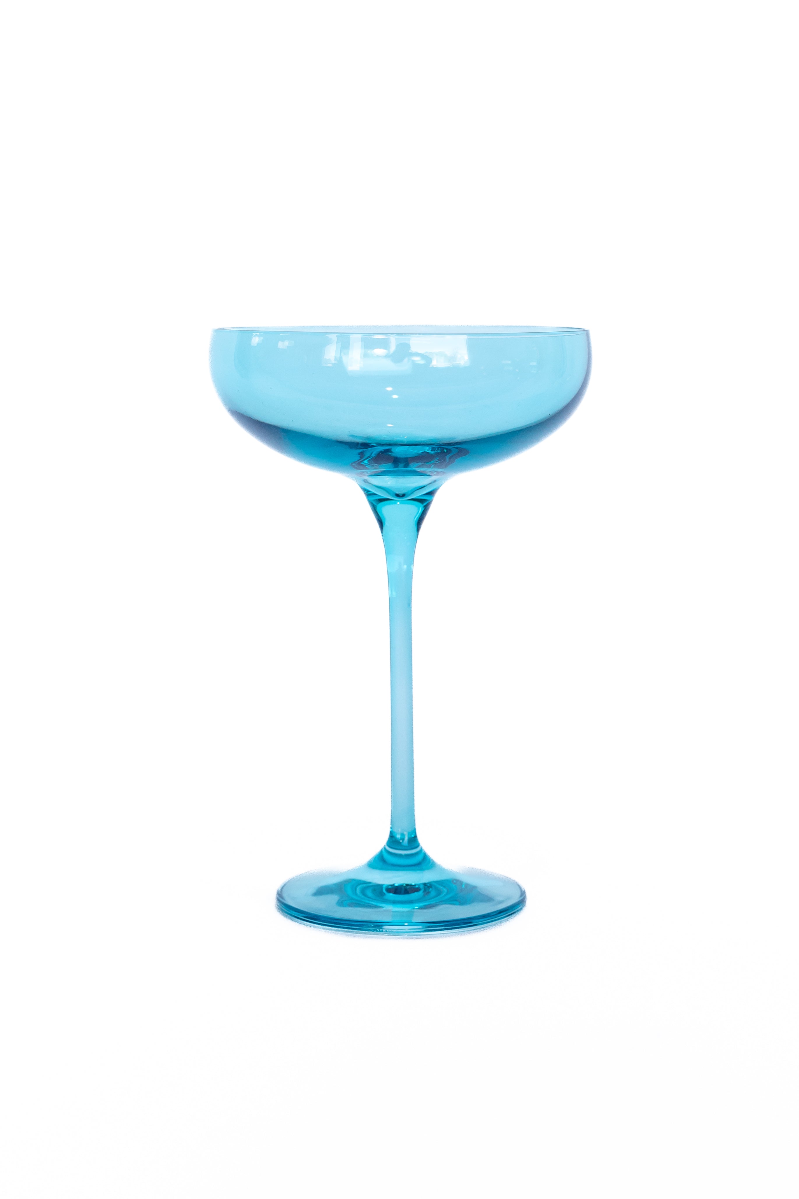 Estelle Colored Champagne Coupe Stemware - Set of 6 {Ocean Blue}