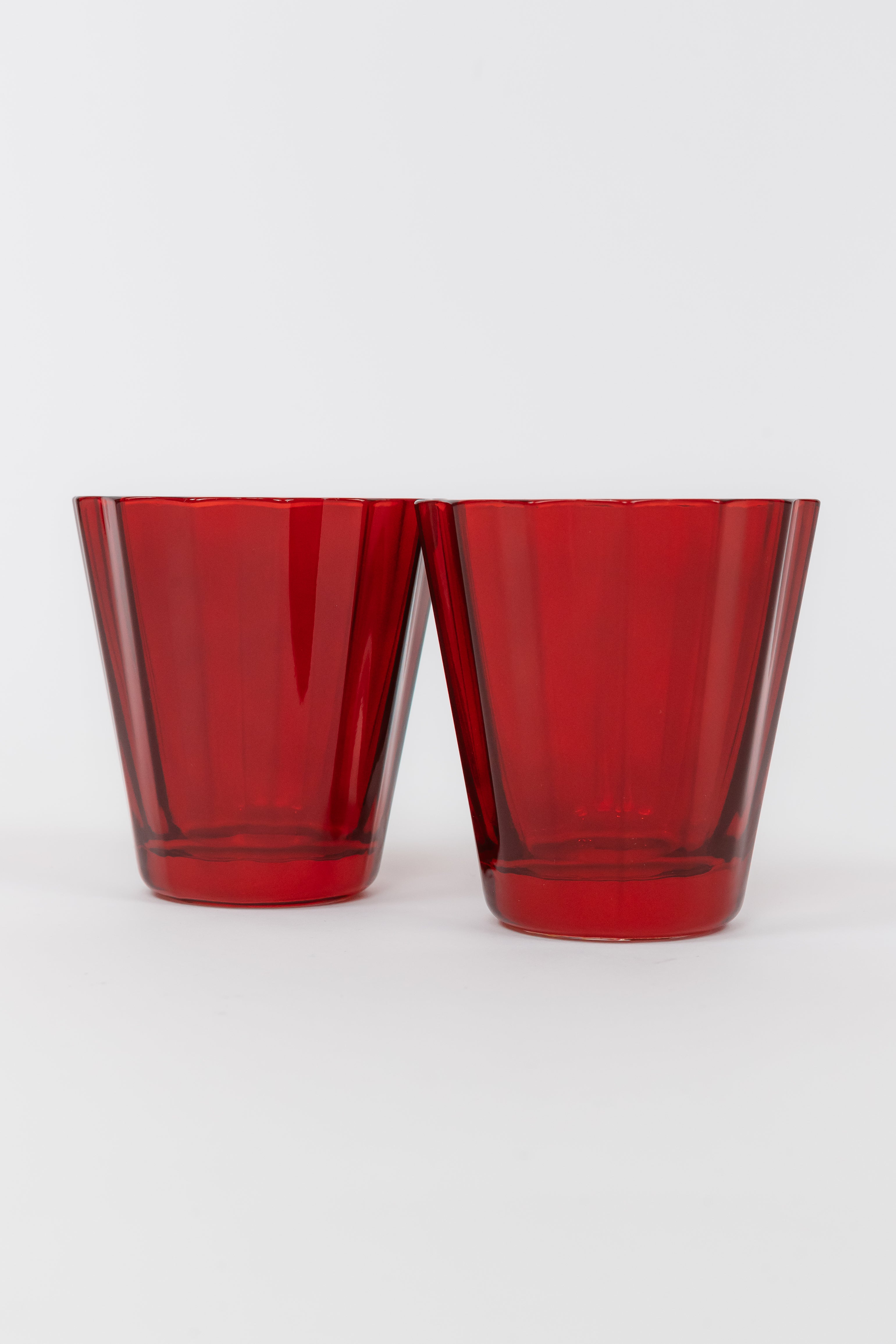 Estelle Colored Sunday Low Balls - Set of 2 {Red}