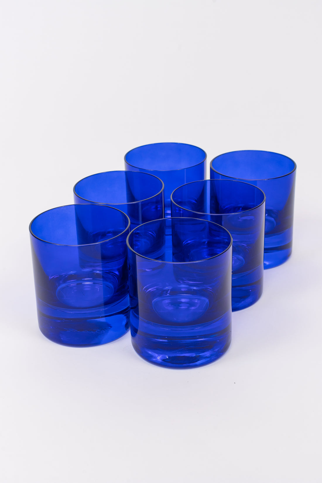 Estelle Colored Rocks Glass - Set of 6 {Royal Blue}