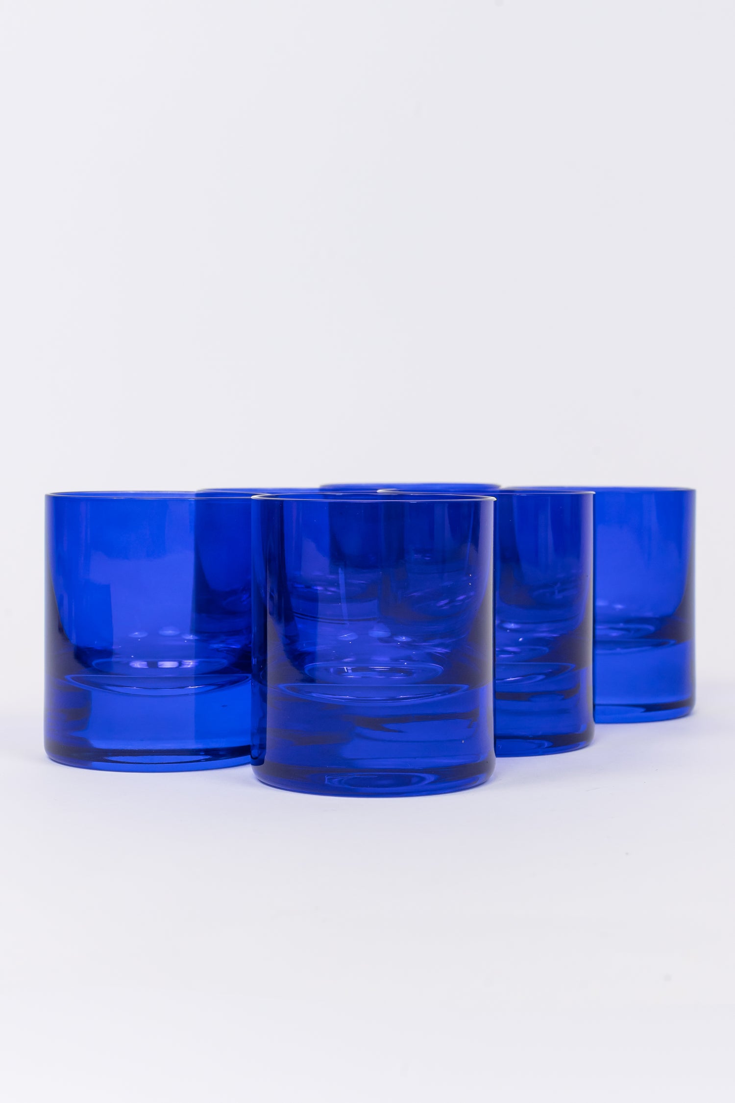 Estelle Colored Rocks Glass - Set of 6 {Royal Blue}