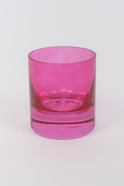 Estelle Colored Rocks Glass - Set of 6 {Fuchsia}