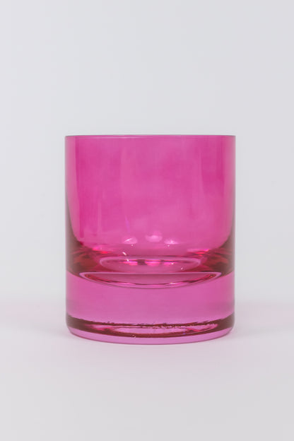 Estelle Colored Rocks Glass - Set of 6 {Fuchsia}