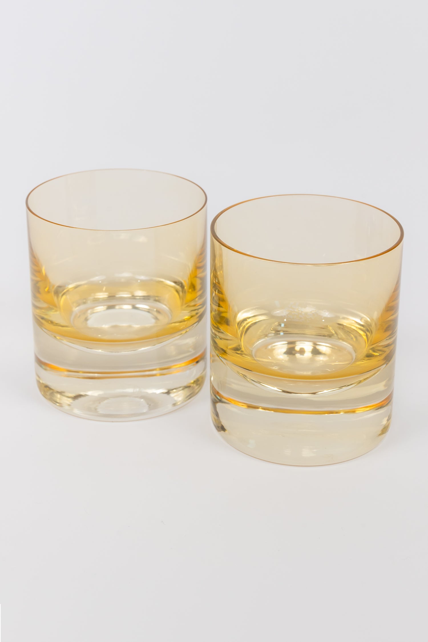 Estelle Colored Rock Glass - Set of 2 {Yellow}