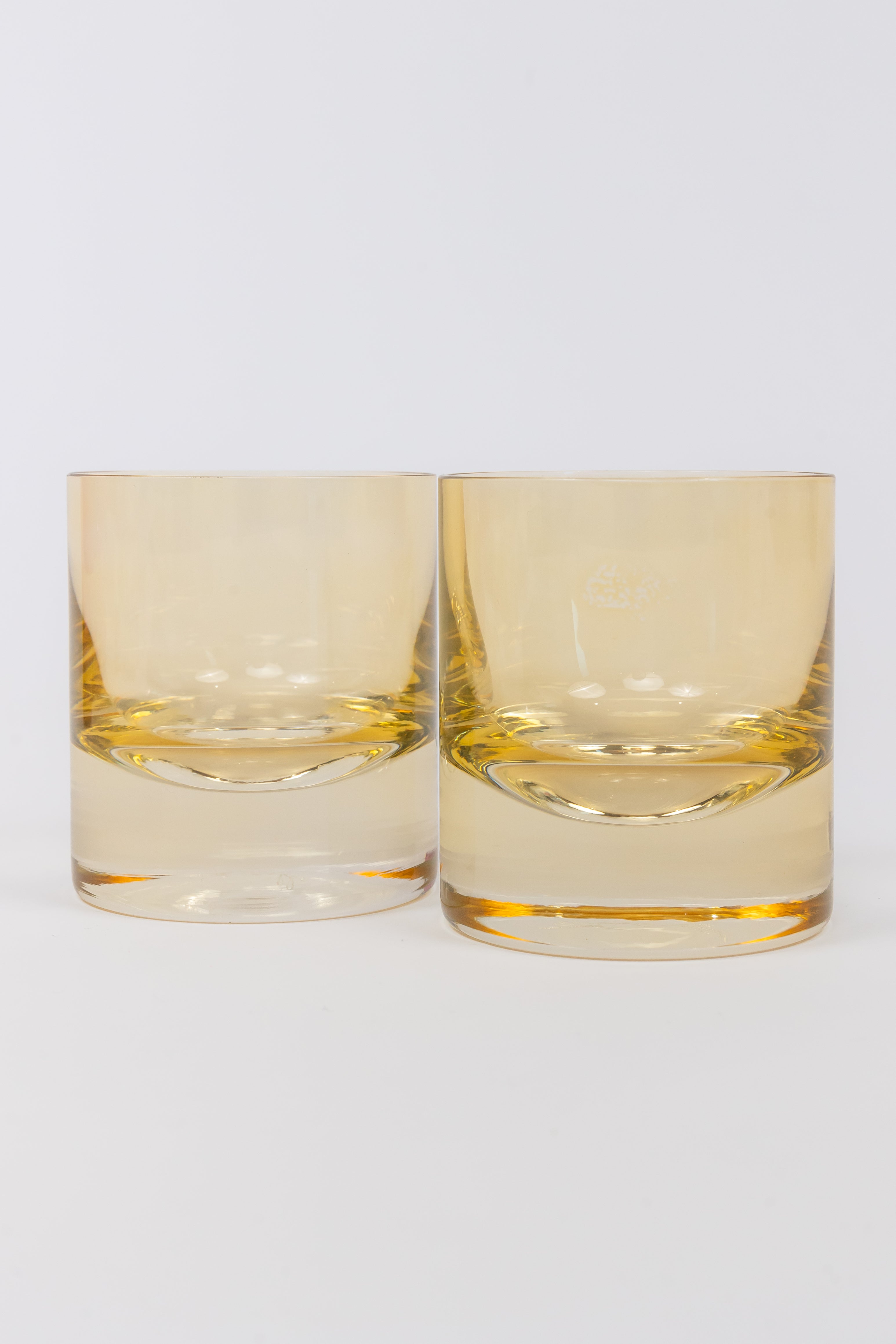 Estelle Colored Rock Glass - Set of 2 {Yellow}