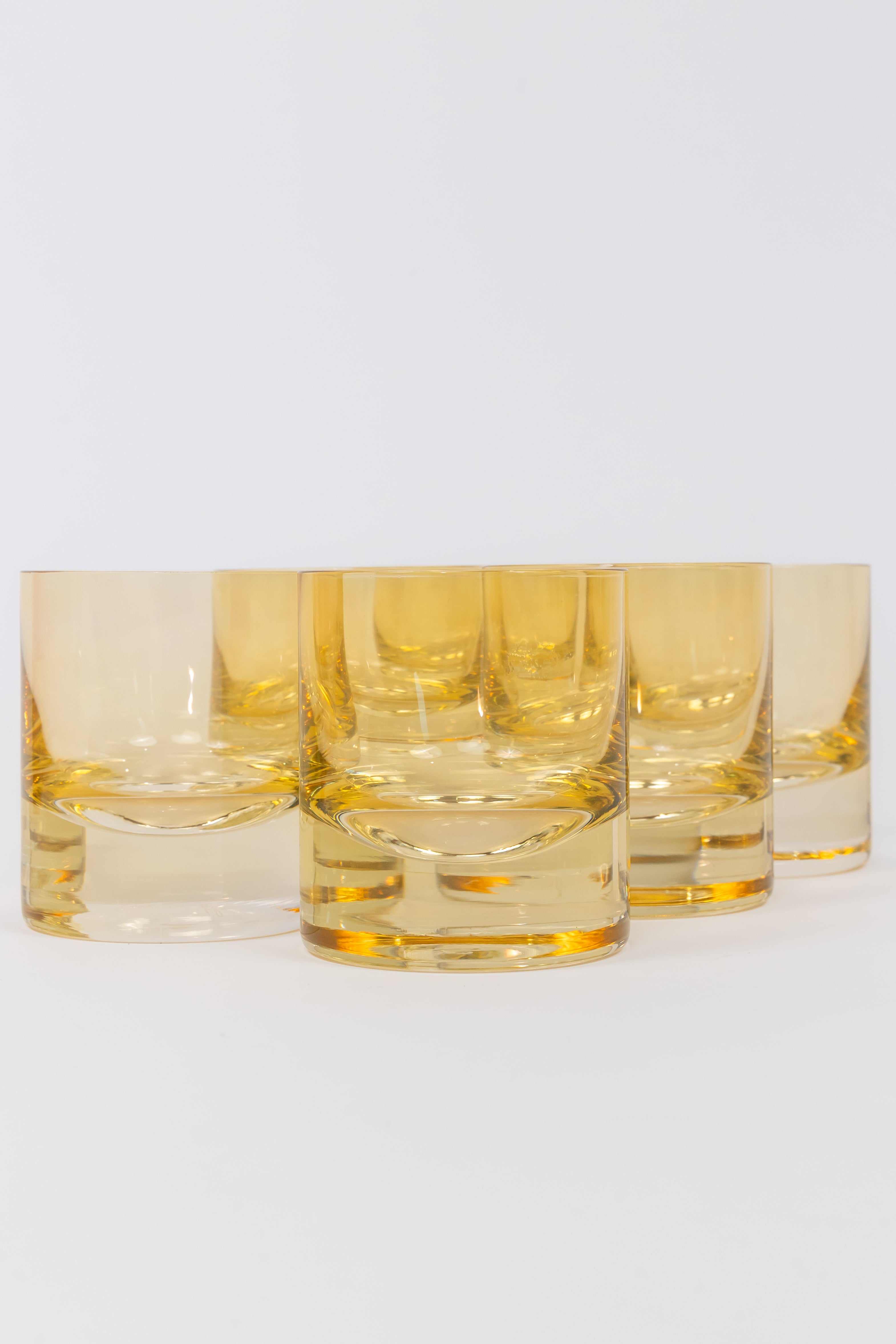 Estelle Colored Rock Glass - Set of 6 {Yellow}