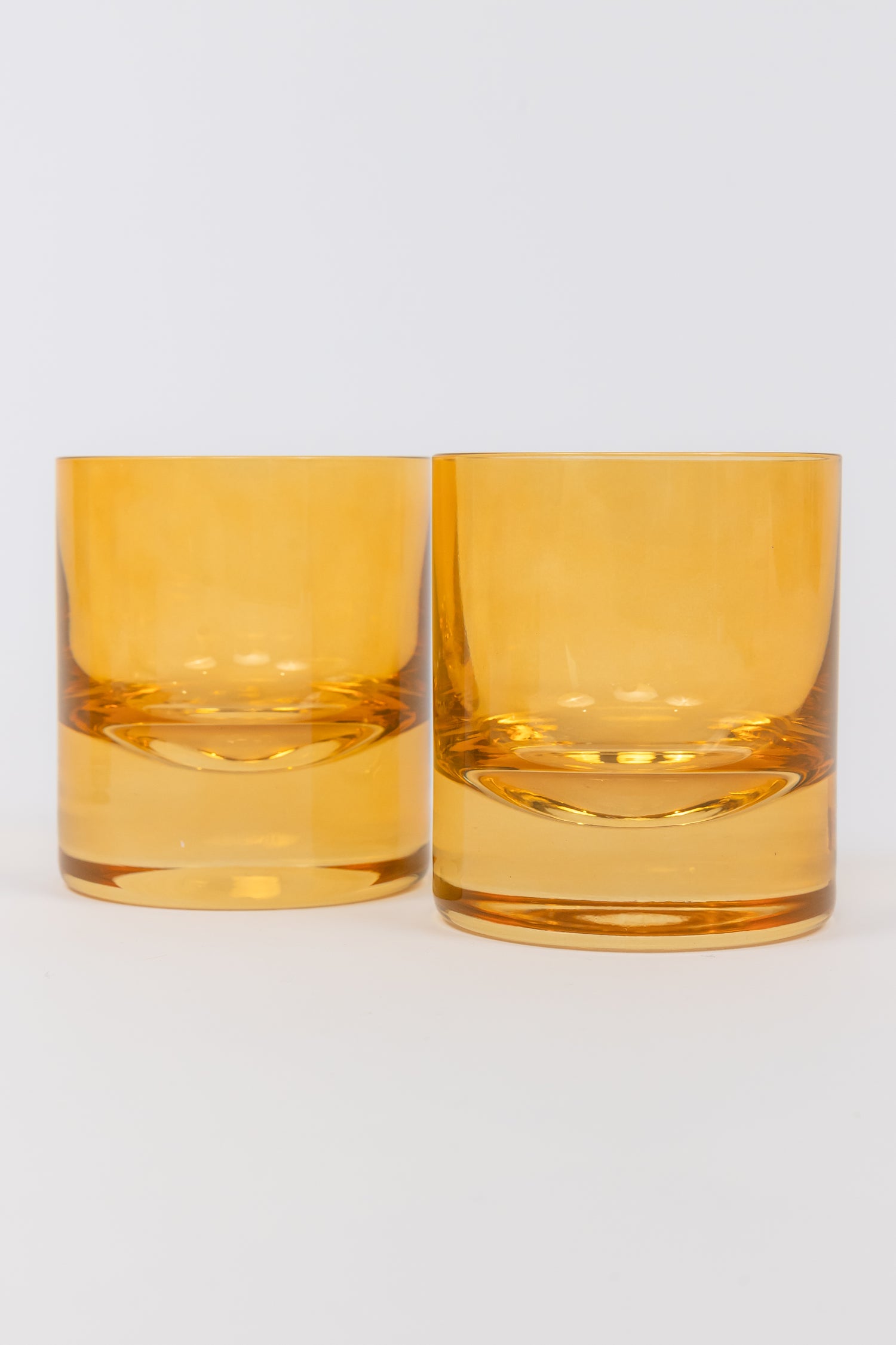 Estelle Colored Rocks Glass - Set of 2 {Butterscotch}