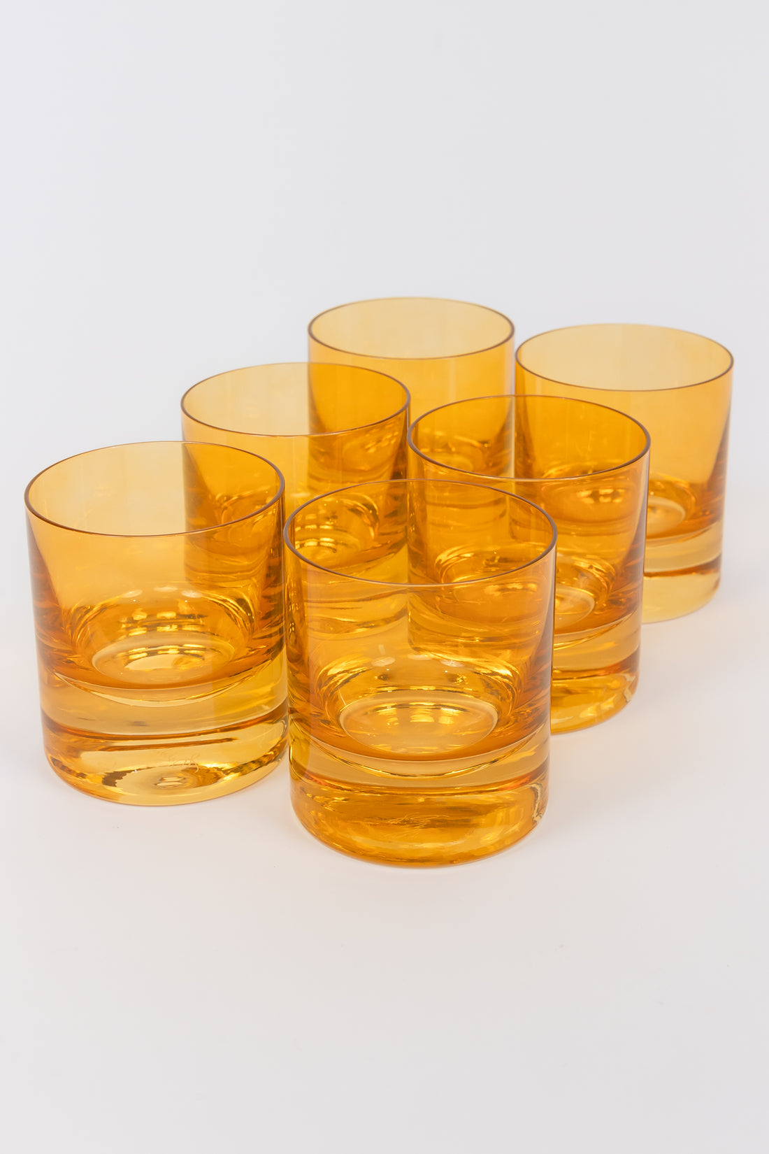 Estelle Colored Rocks Glass - Set of 6 {Butterscotch}