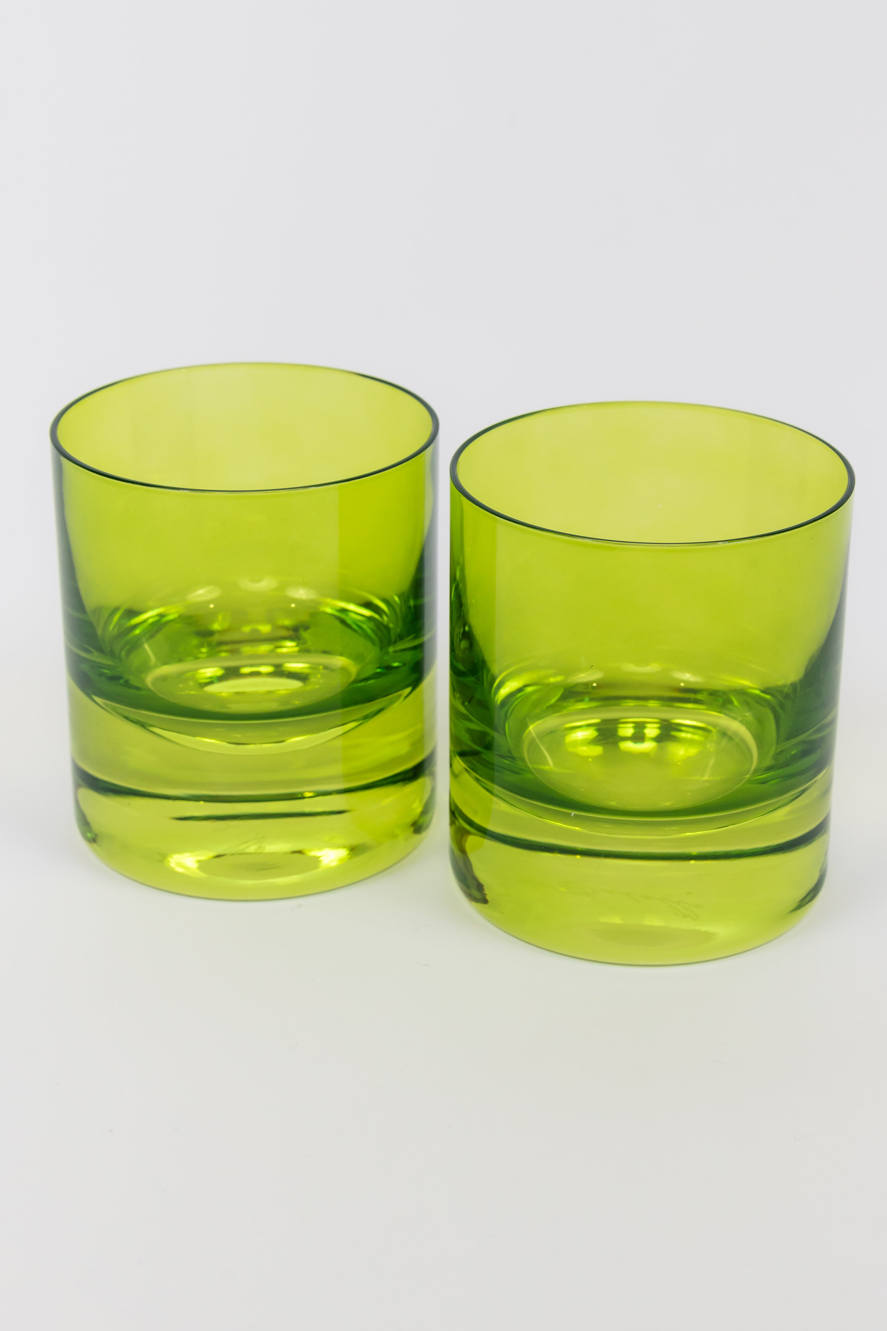 Estelle Colored Rocks Glass - Set of 2 {Forest Green}