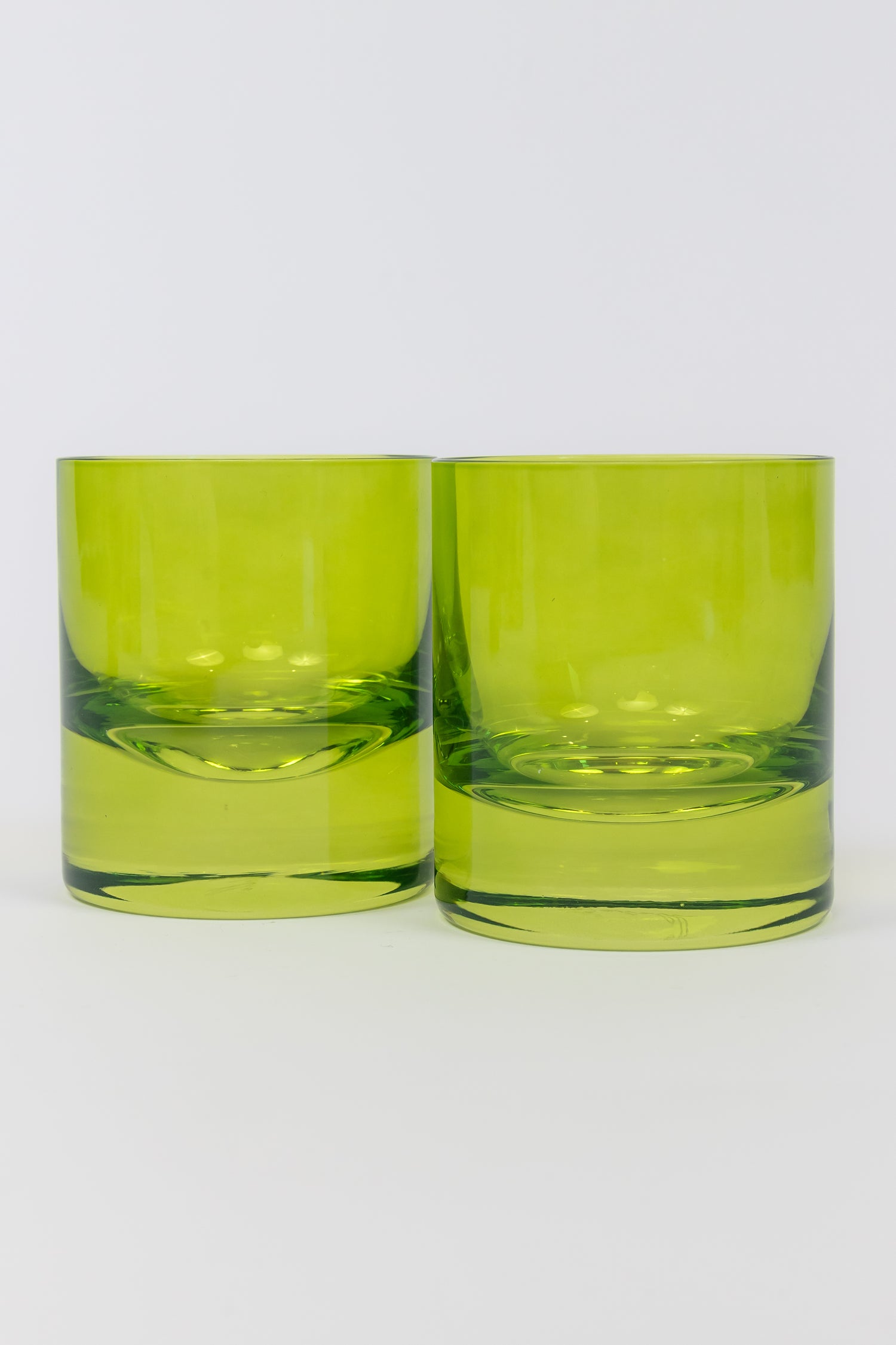 Estelle Colored Rocks Glass - Set of 2 {Forest Green}