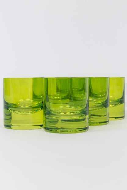 Estelle Colored Rocks Glass - Set of 6 {Forest Green}