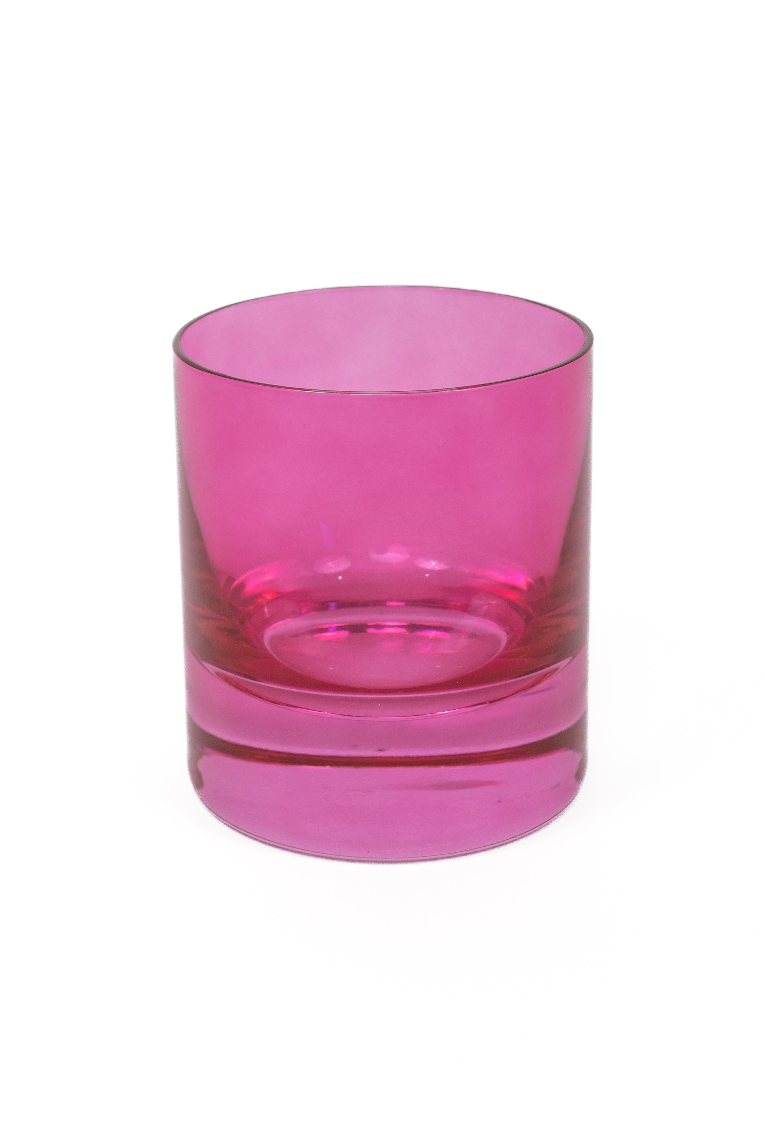 Estelle Colored Rocks Glass - Set of 2 {Fuchsia}