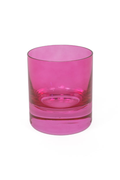 Estelle Colored Rocks Glass - Set of 6 {Fuchsia}