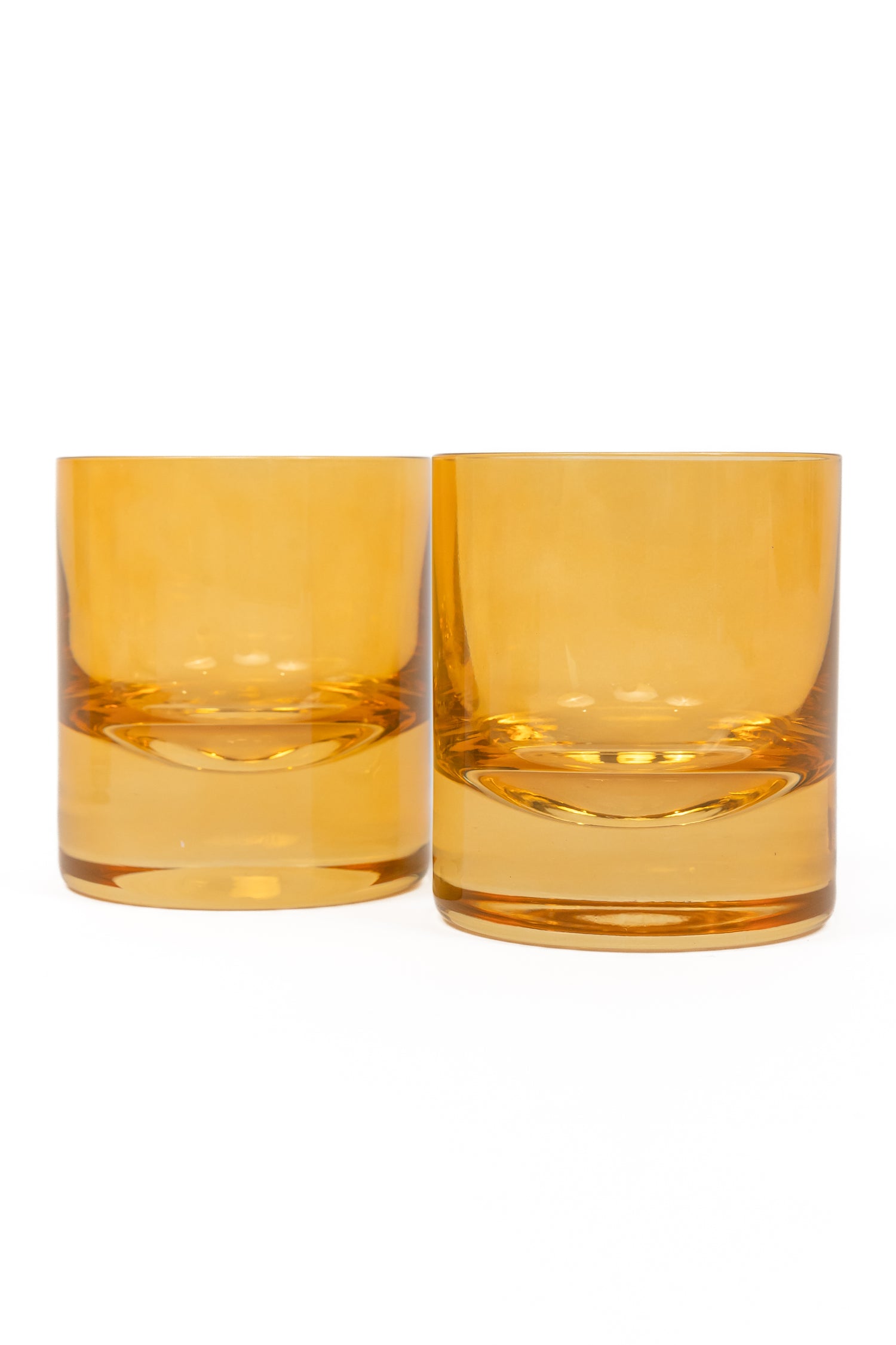 Estelle Colored Rocks Glass - Set of 2 {Butterscotch}