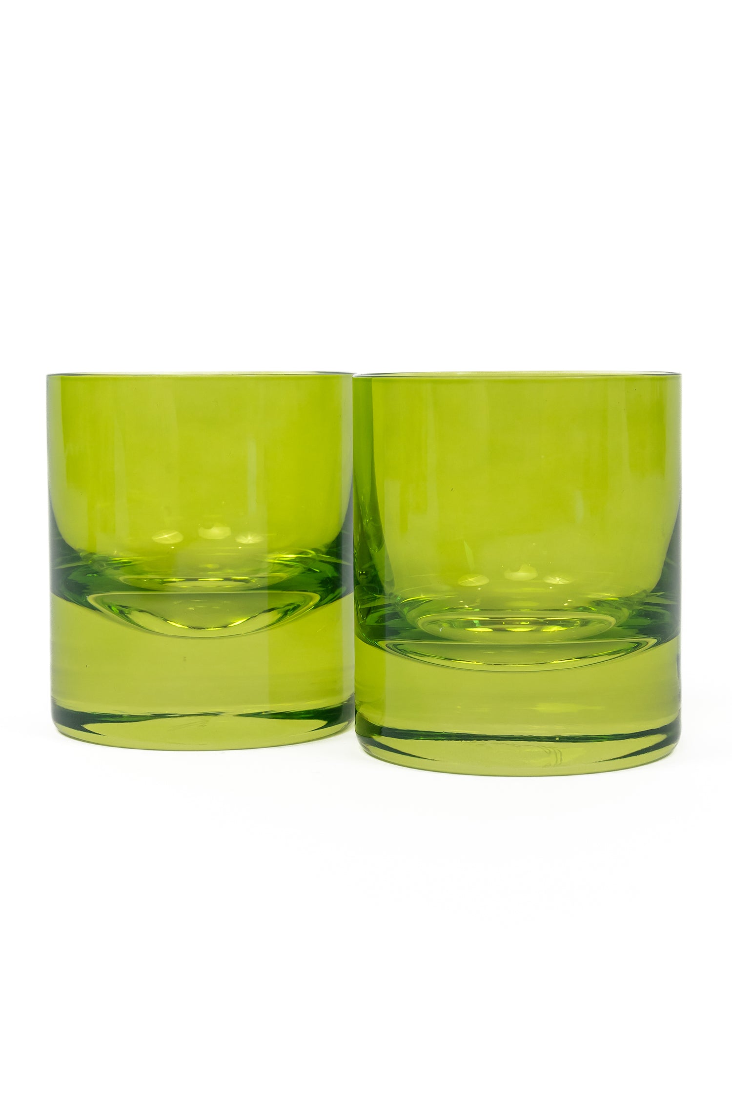 Estelle Colored Rocks Glass - Set of 2 {Forest Green}