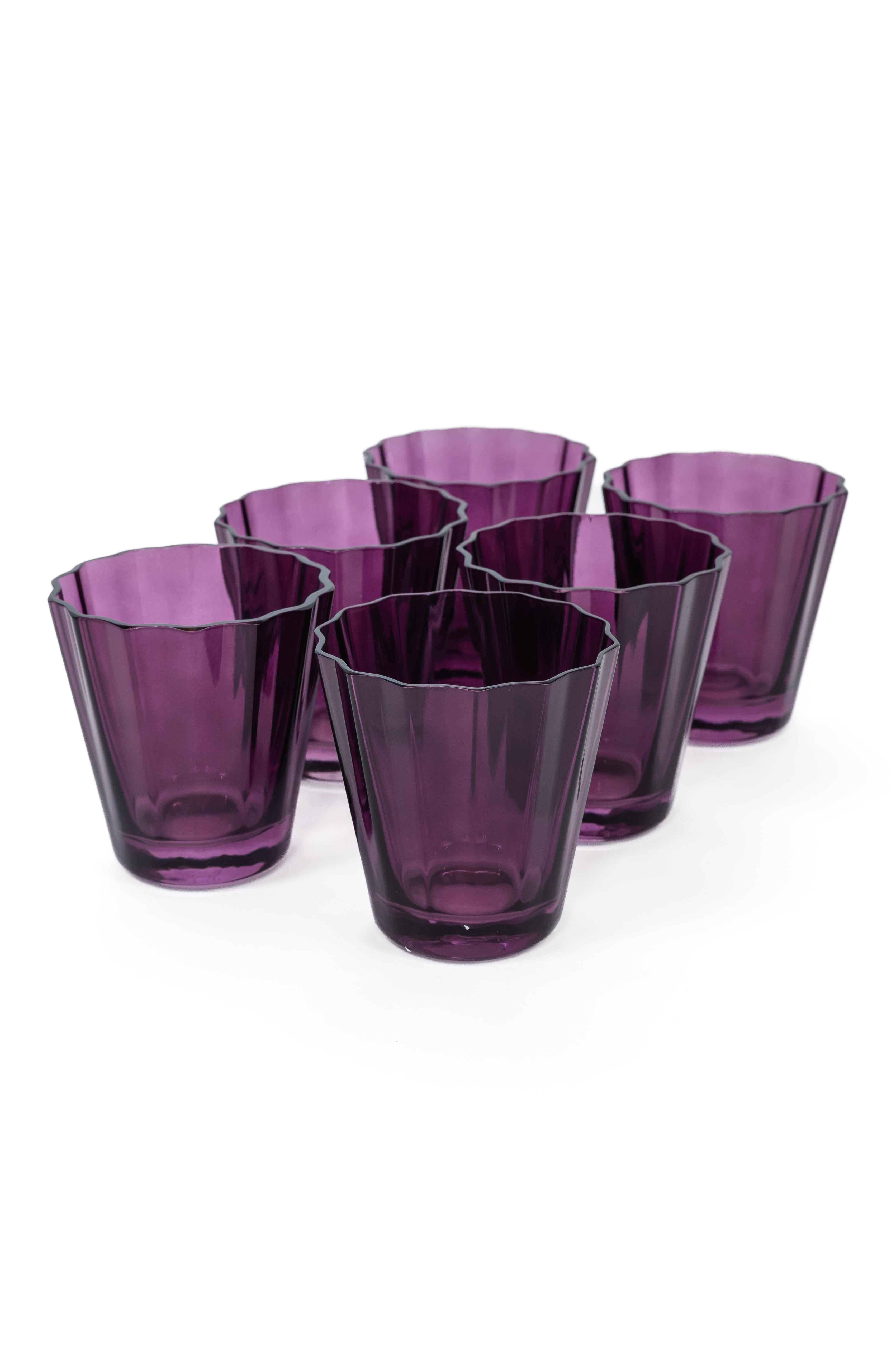 Estelle Colored Sunday Low Balls - Set of 6 {Amethyst}