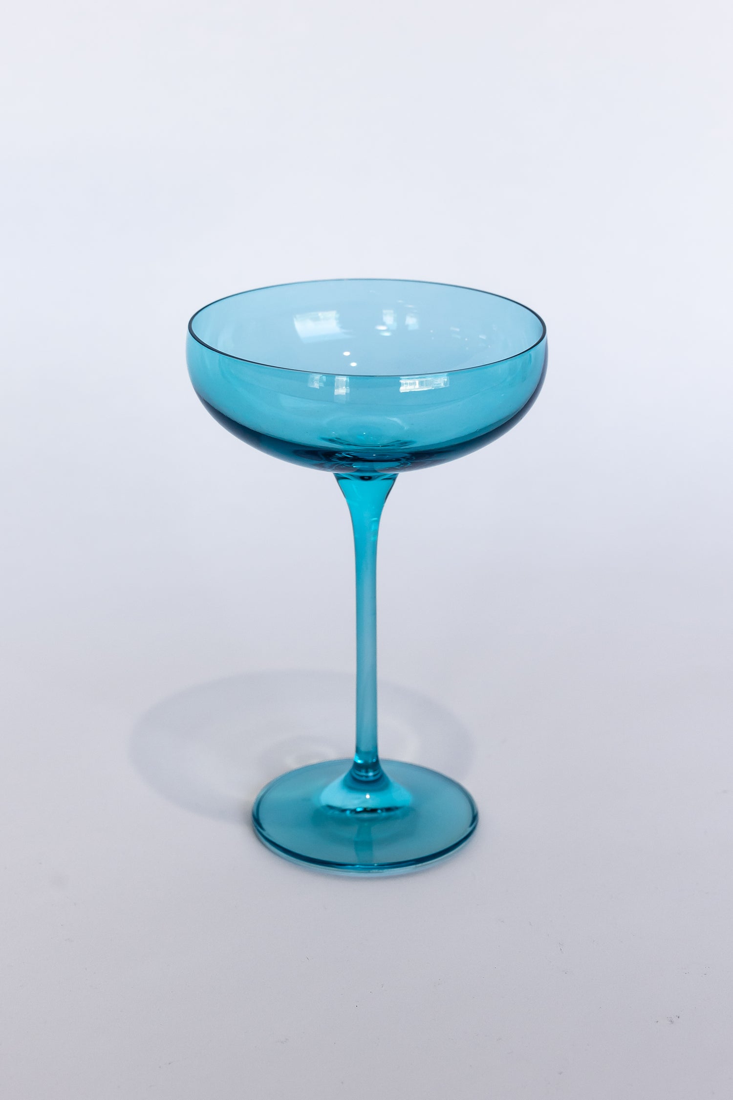 Estelle Colored Champagne Coupe Stemware - Set of 6 {Ocean Blue}