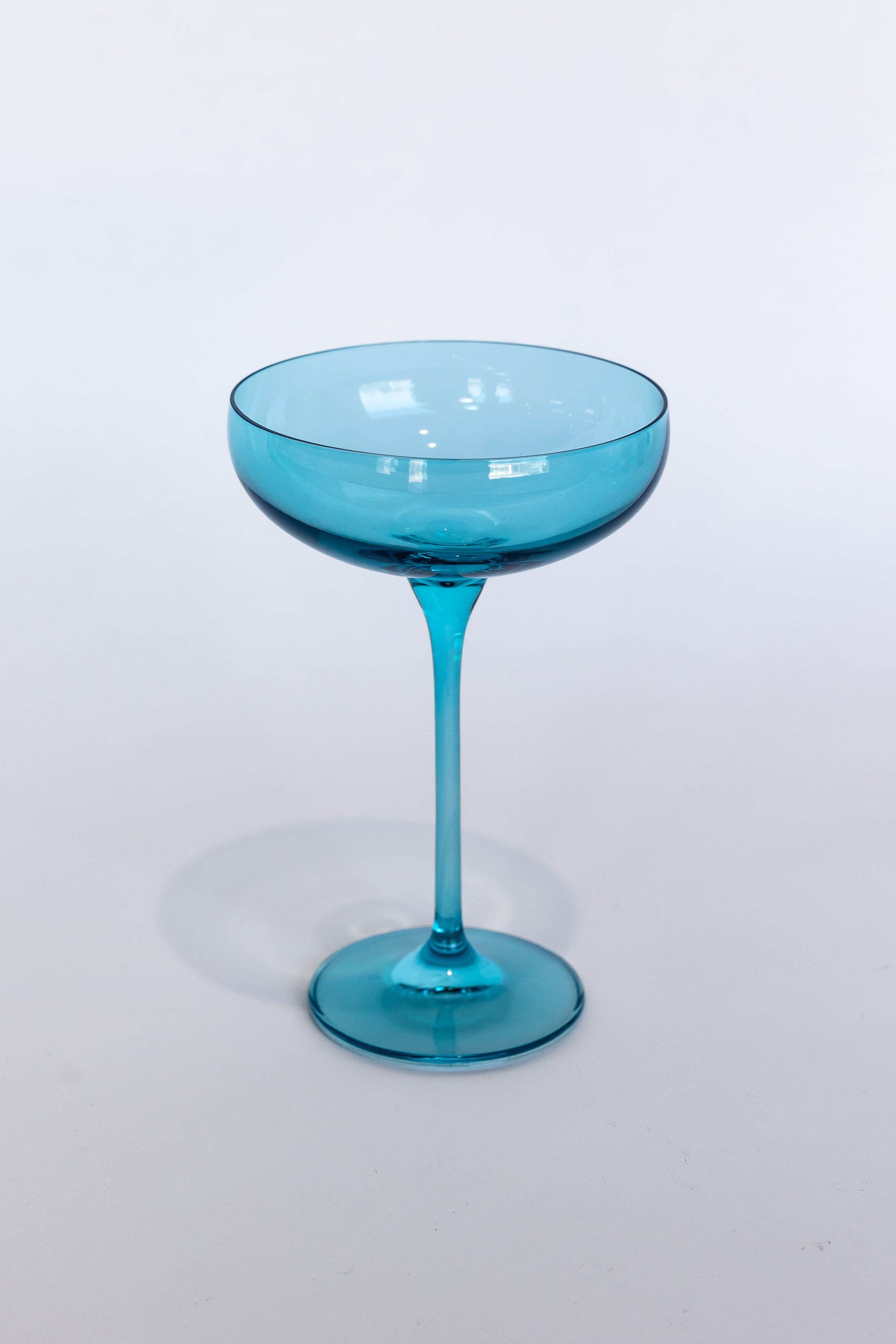 Estelle Colored Champagne Coupe Stemware - Set of 2 {Ocean Blue}