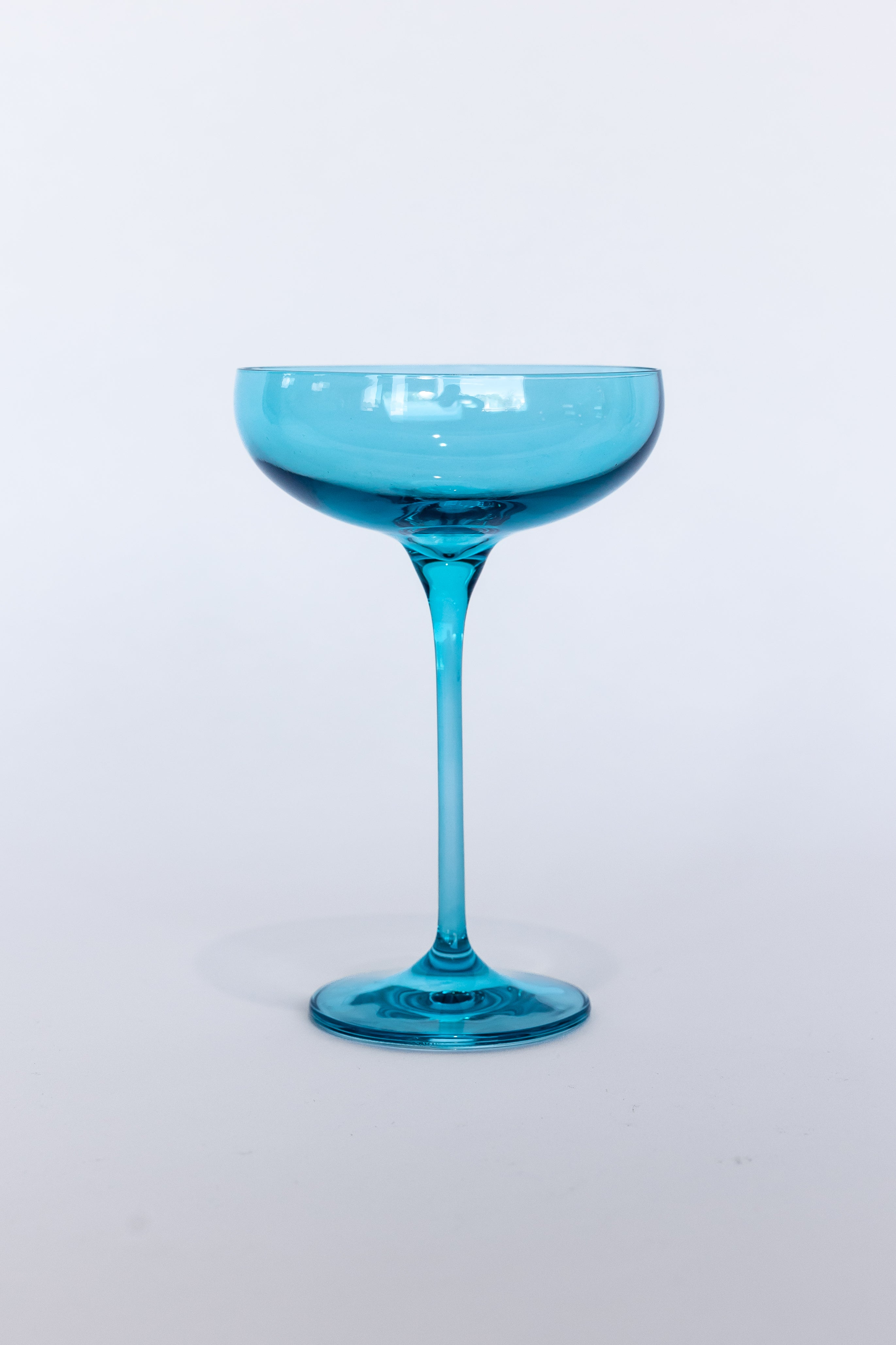 Estelle Colored Champagne Coupe Stemware - Set of 6 {Ocean Blue}