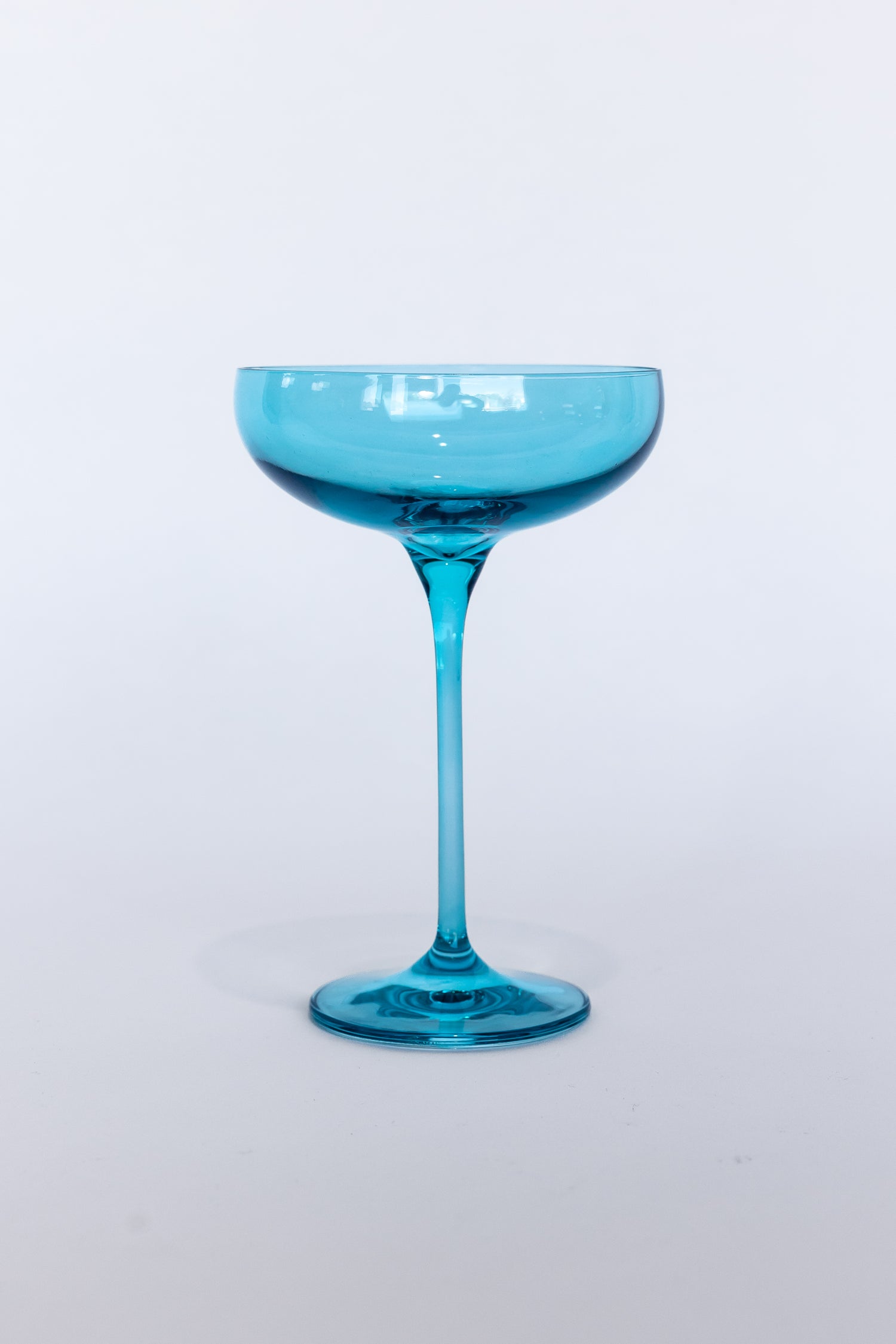 Estelle Colored Champagne Coupe Stemware - Set of 2 {Ocean Blue}