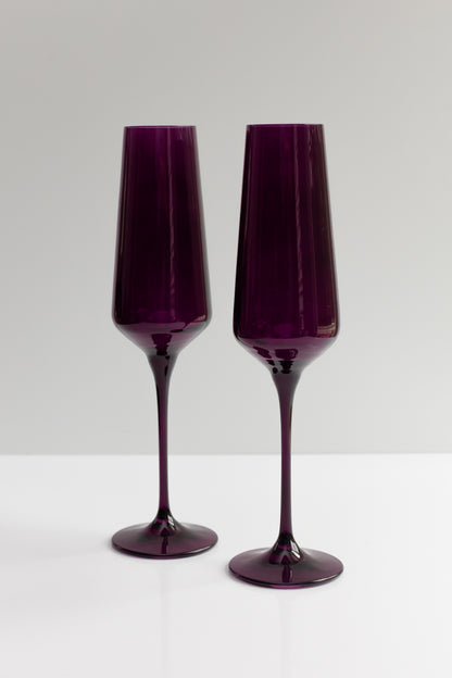 Estelle Colored Champagne Flute - Set of 6 {Amethyst}