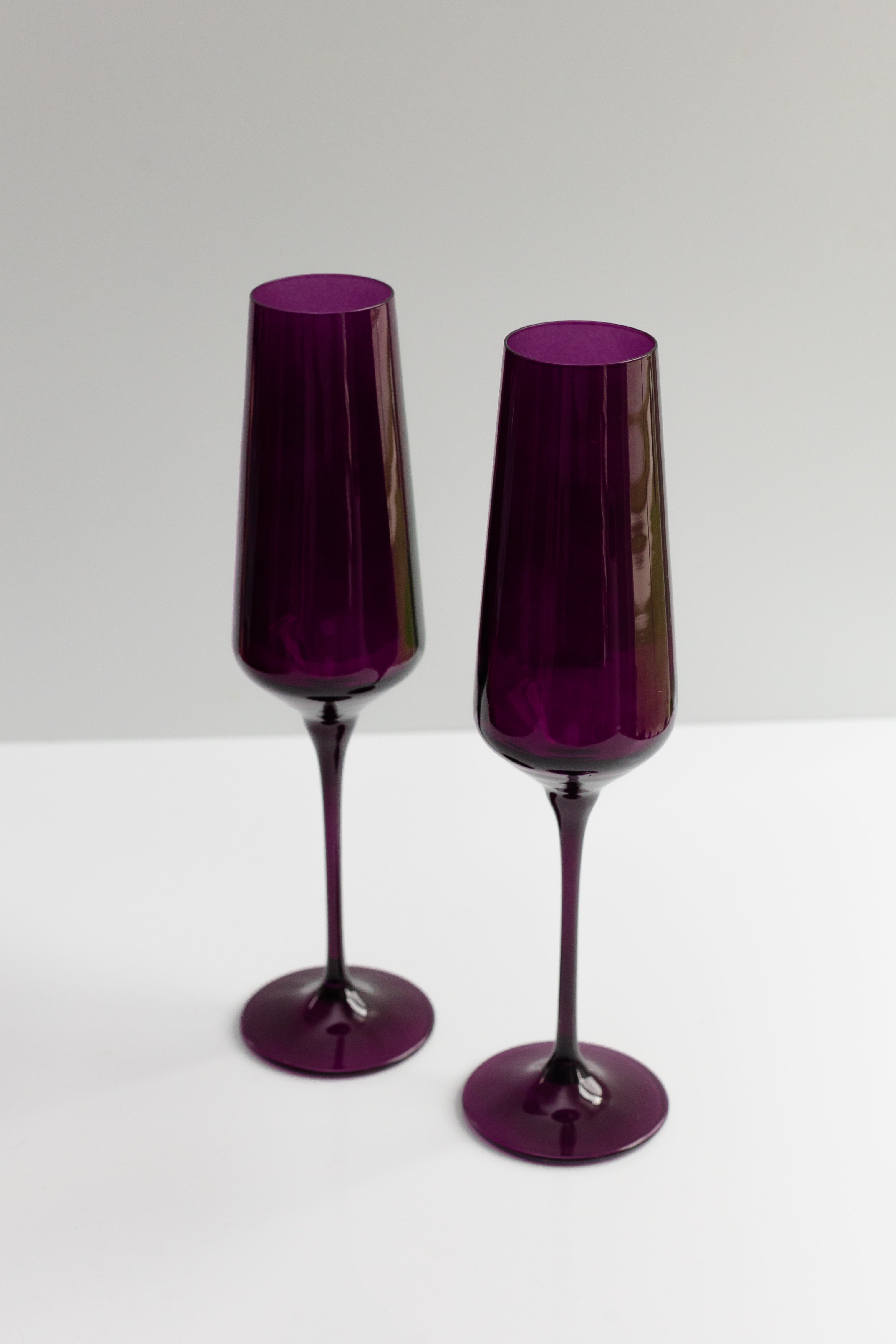 Estelle Colored Champagne Flute - Set of 6 {Amethyst}