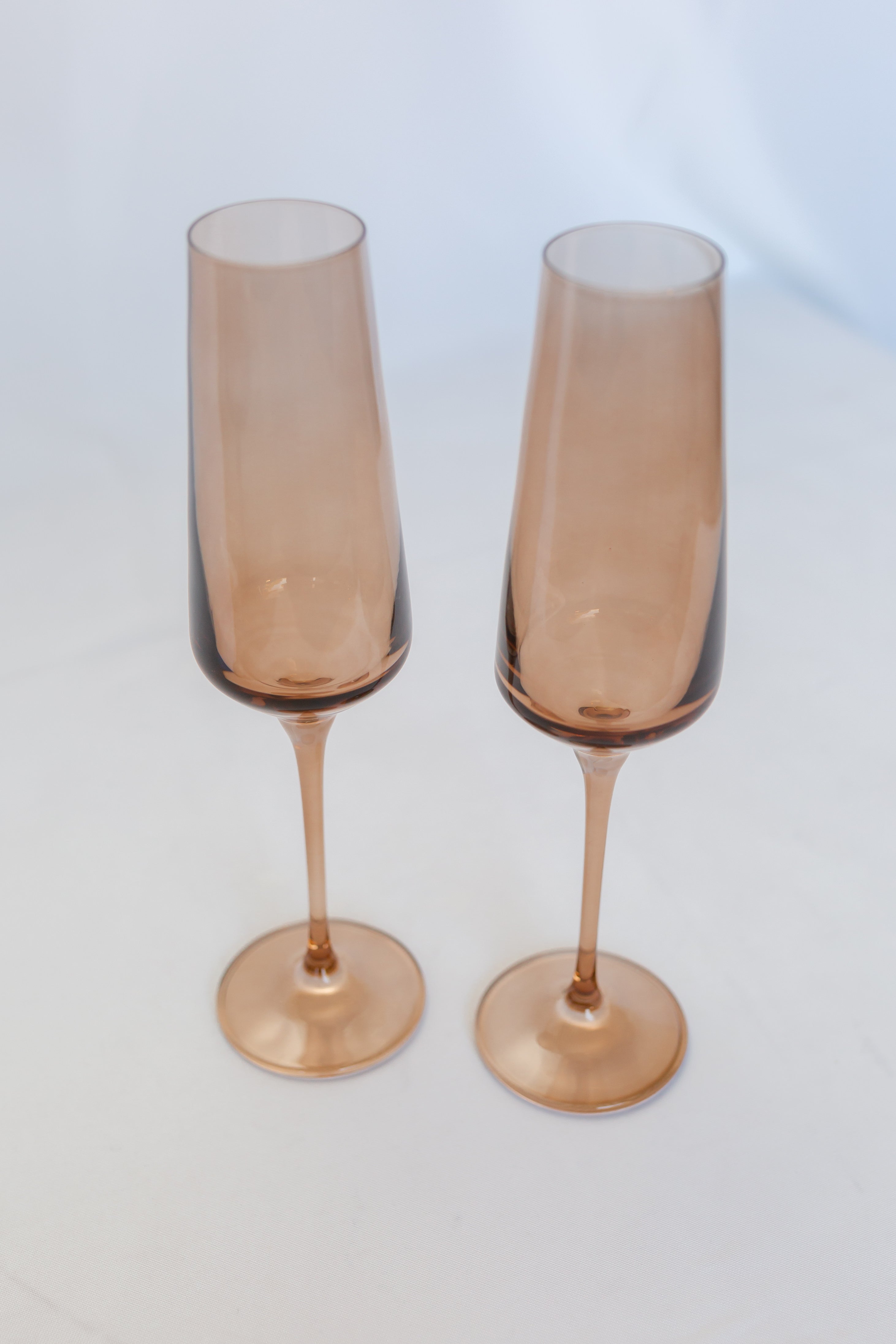 Estelle Colored Champagne Flute - Set of 6 {Amber Smoke}