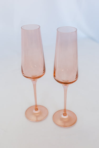 Estelle Colored Champagne Flute - Set of 6 {Blush Pink}