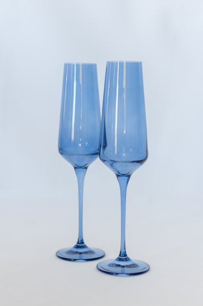 Estelle Colored Champagne Flute - Set of 6 {Cobalt Blue}